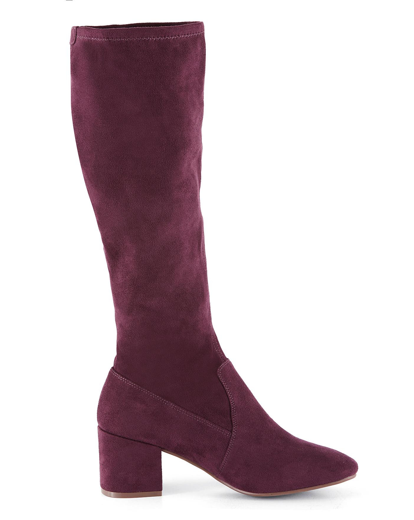 high leg stretch boots