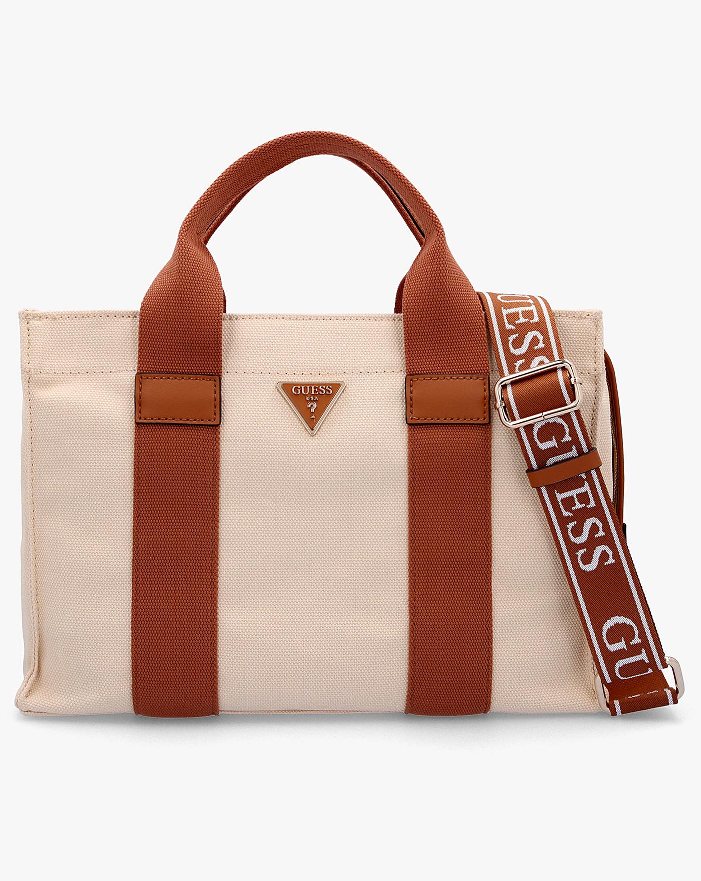 Guess Small Canvas II Natural Tote Bag Simply Be