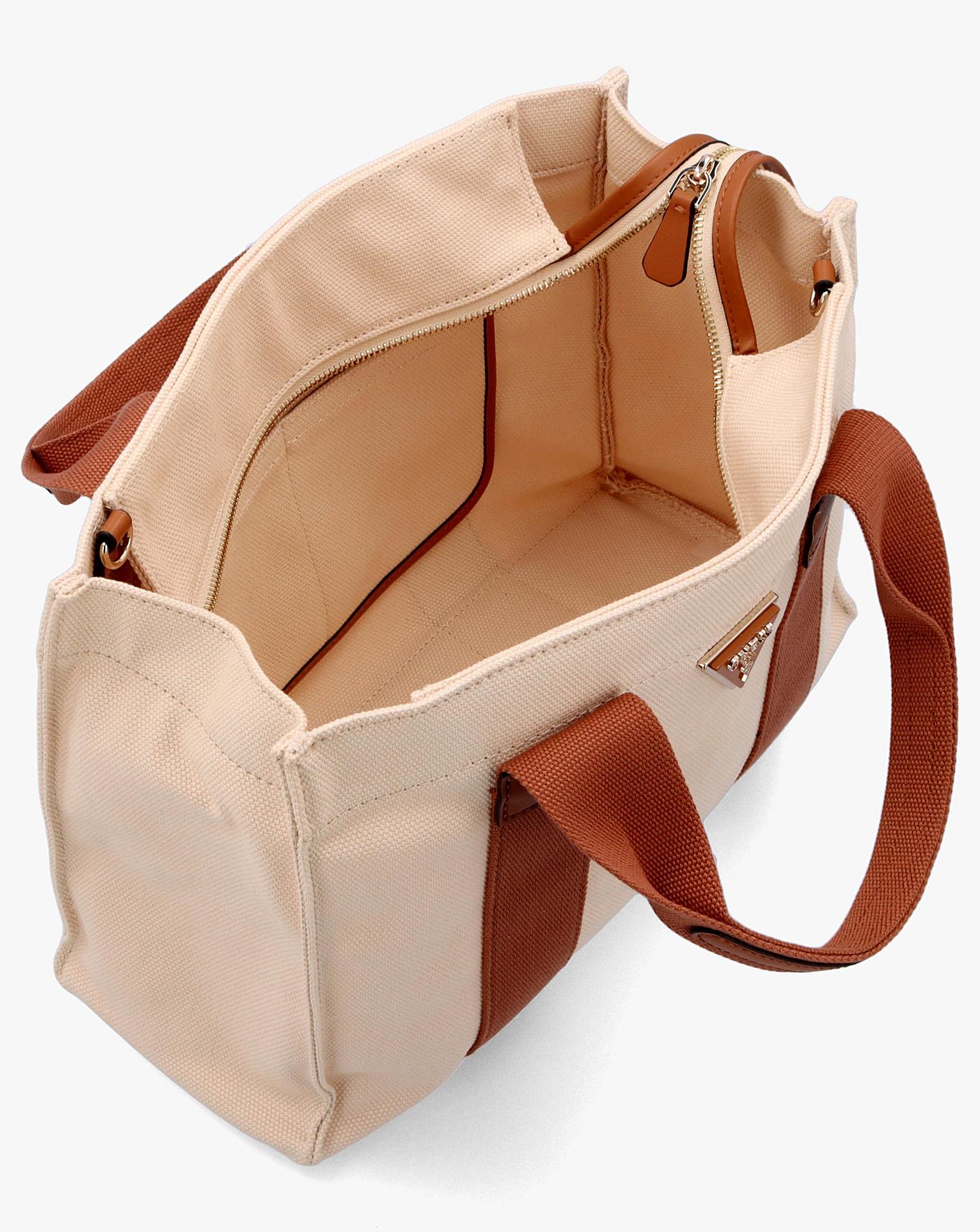 Guess Small Canvas II Natural Tote Bag Simply Be