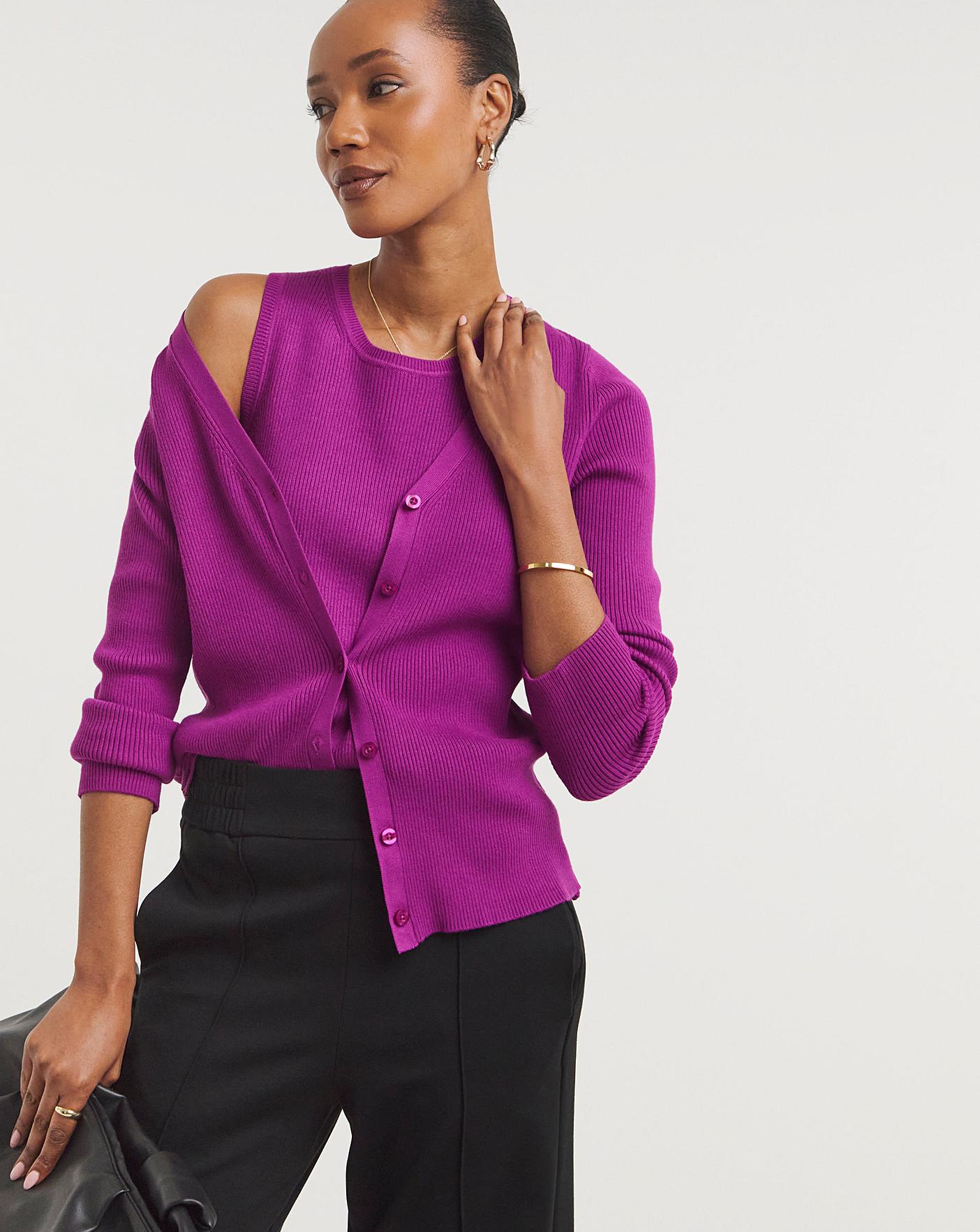 Ribbed Cardigan J D Williams