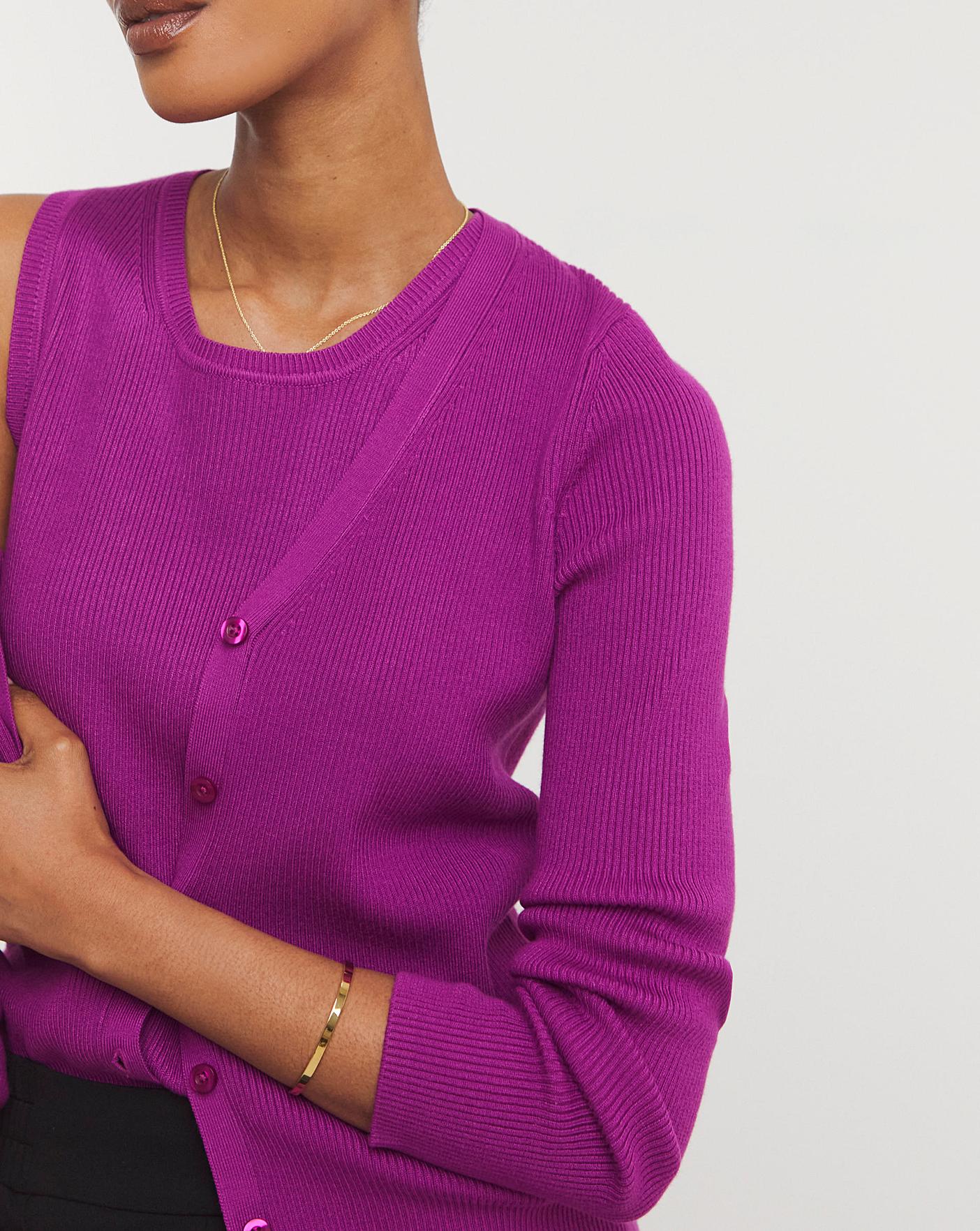 Ribbed Cardigan J D Williams