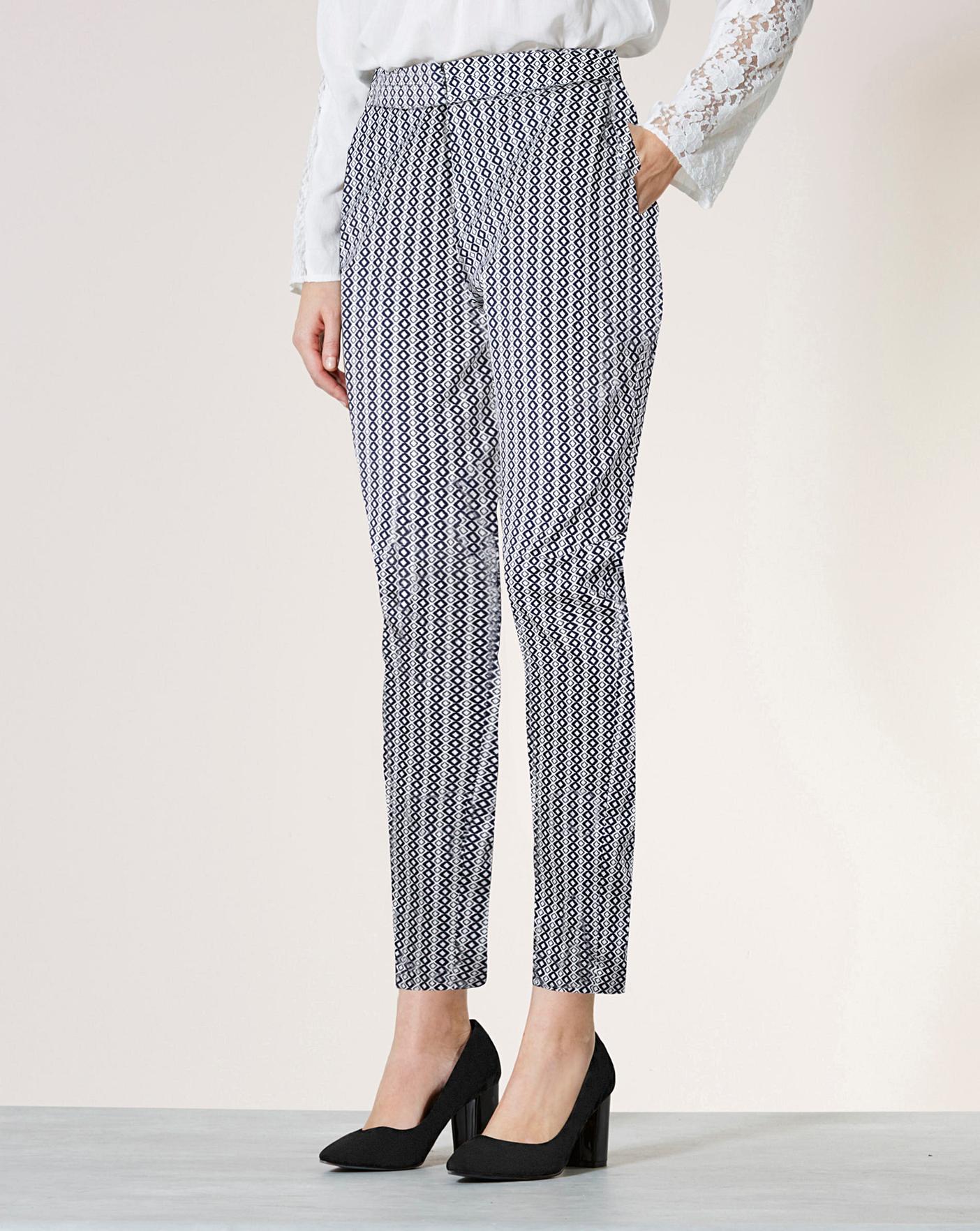 Cotton Sateen Ankle Grazer Trousers | Crazy Clearance