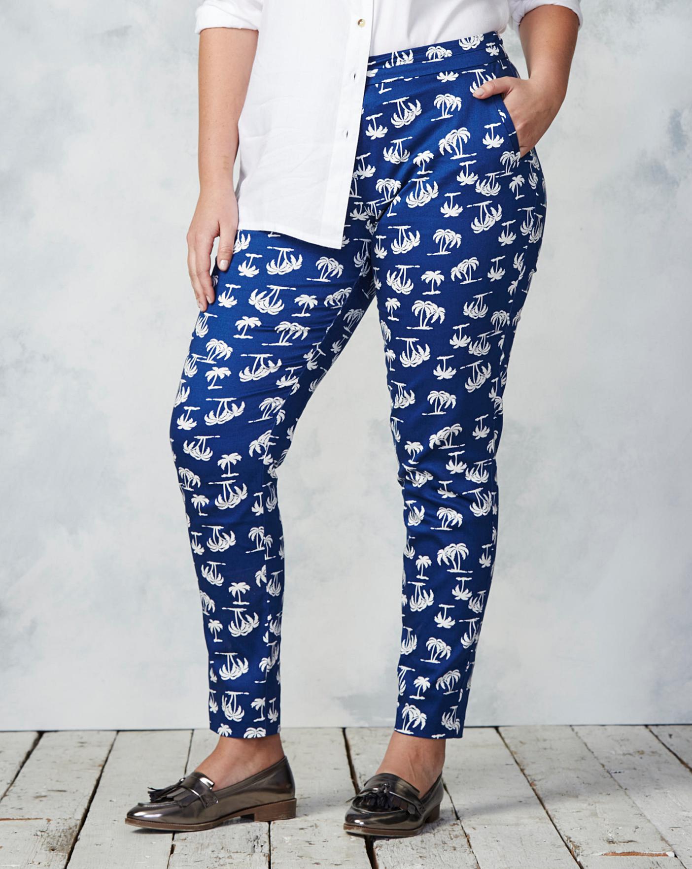 Cotton Sateen Ankle Grazer Trousers | Simply Be