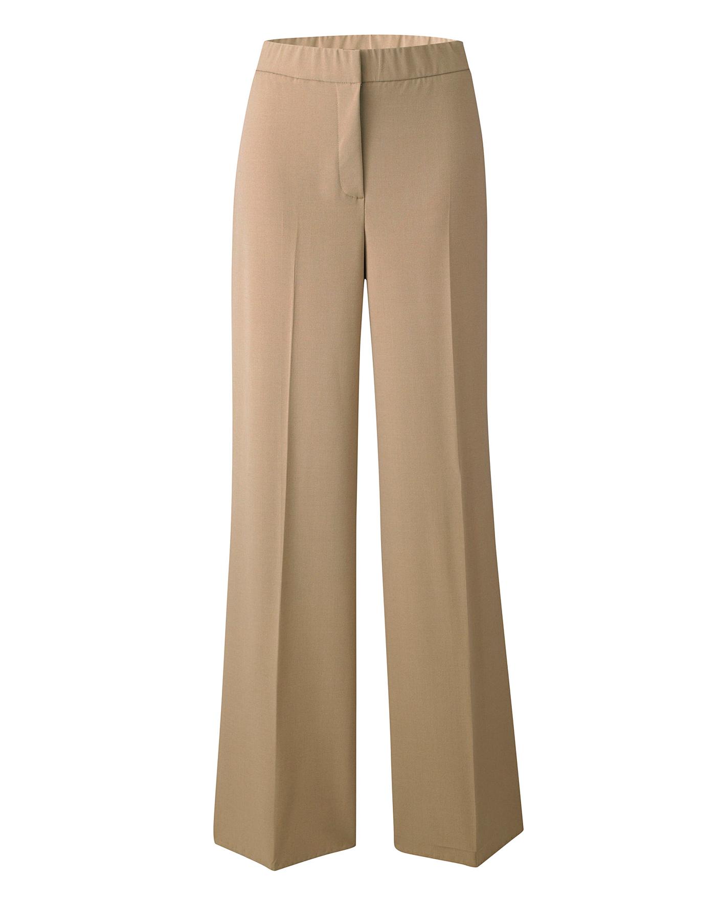 Wide Leg Stretch Trousers - Regular | Fashion World