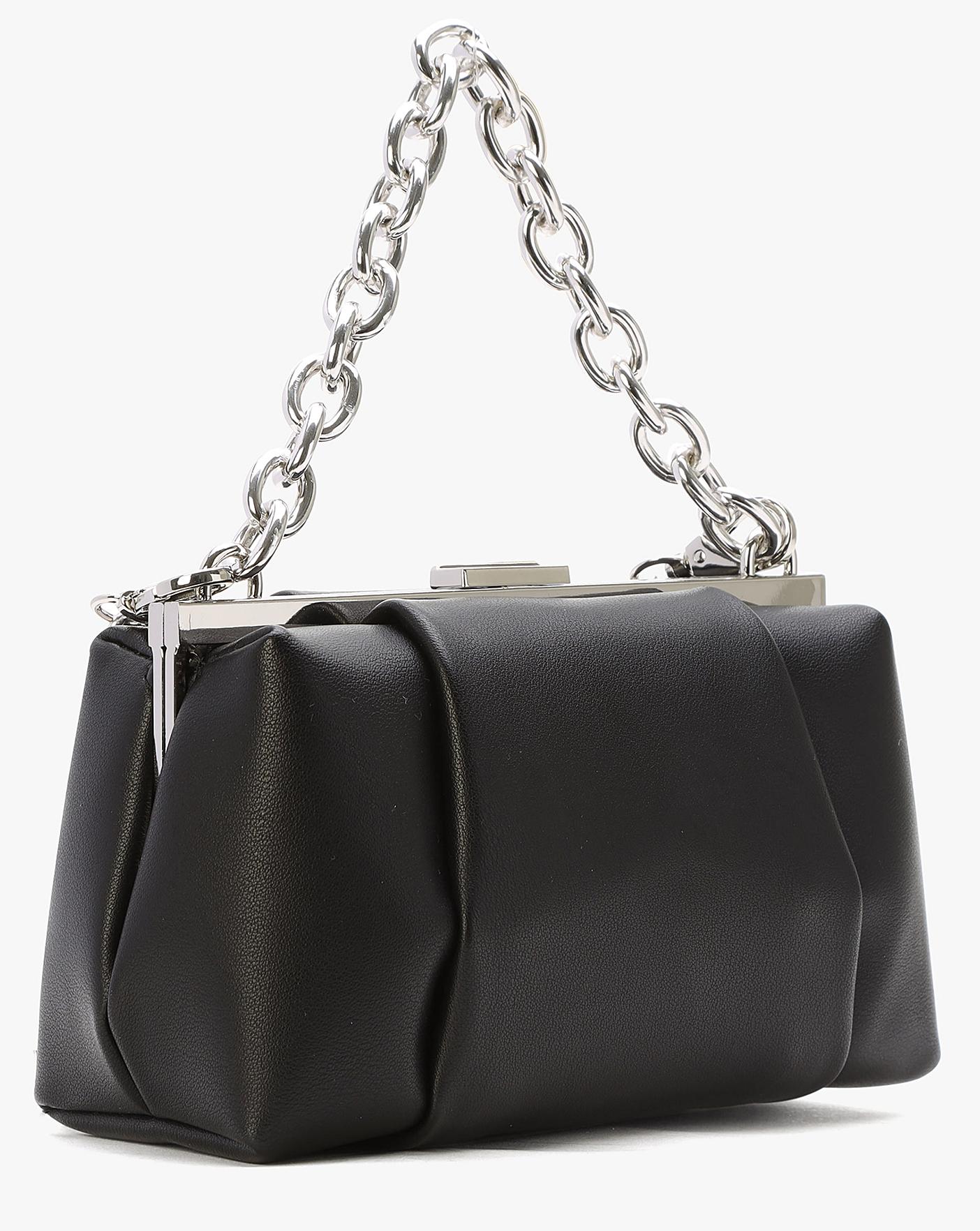 Black valentino bag with silver chain new arrivals