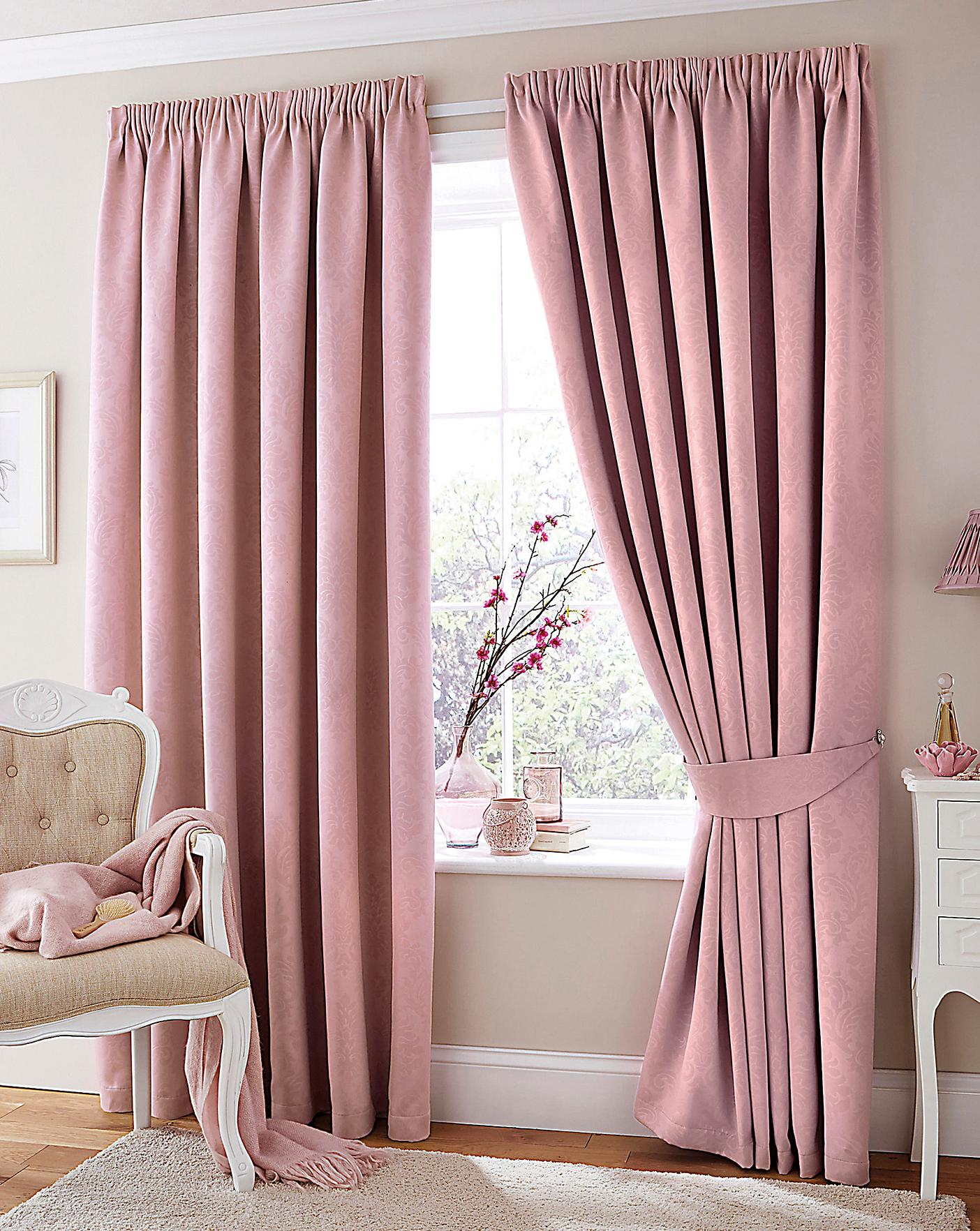 Woven Damask Blackout Curtains House Of Bath