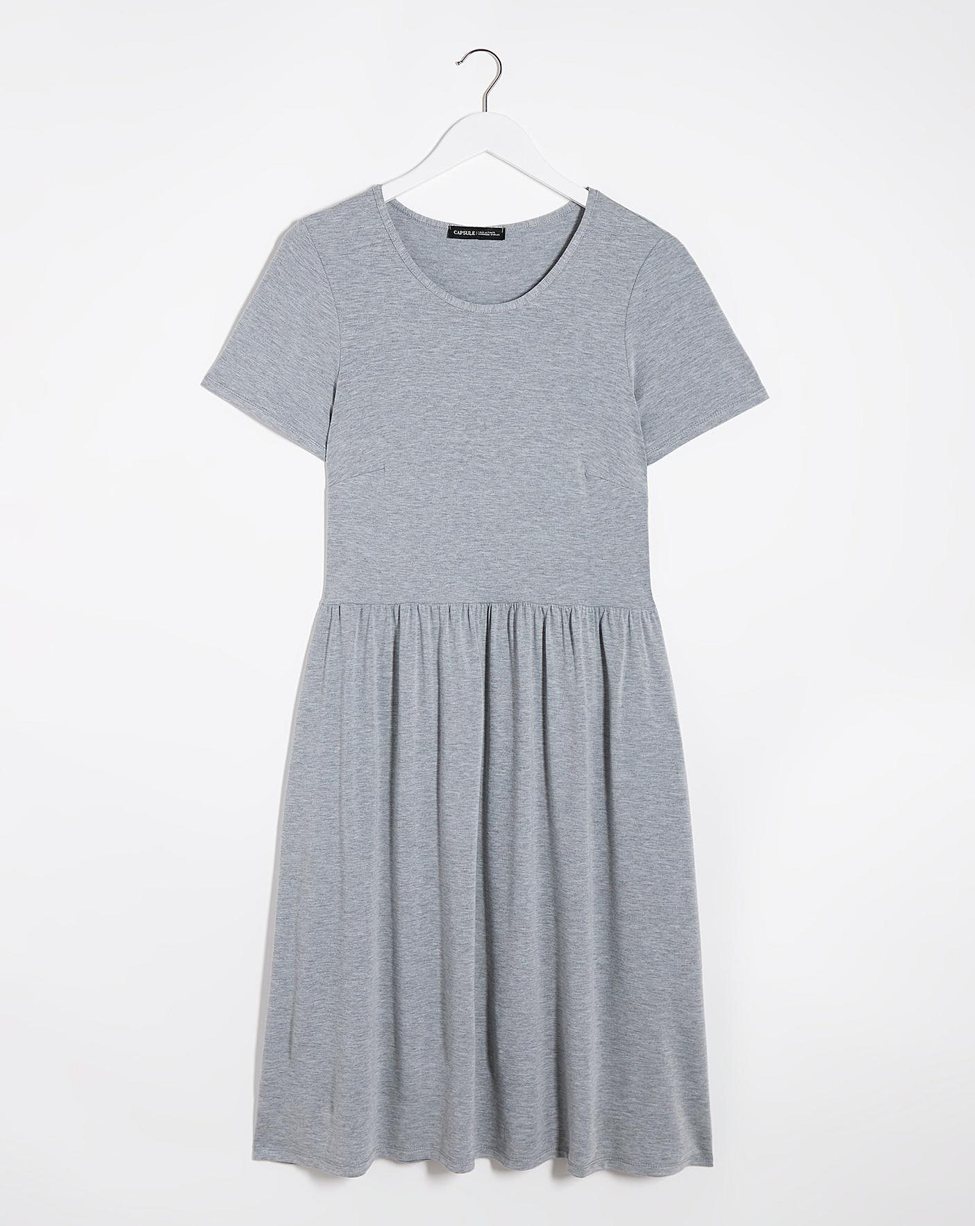 jersey midi skater dress