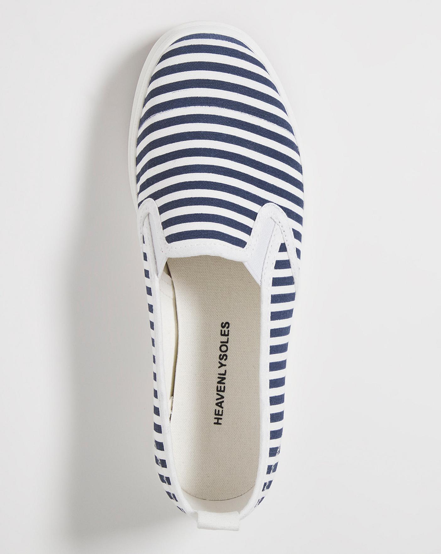 Striped slip on on sale sneakers