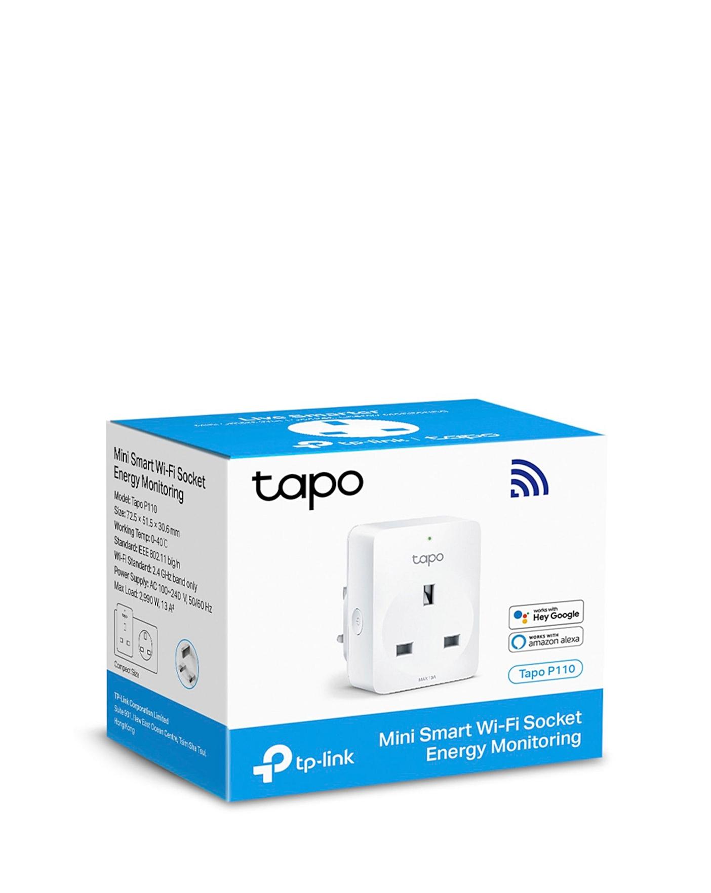 Tapo Smart Plug with Energy Monitoring, Max 13A,Works with  Alexa &  Google Home, Wi-Fi Smart Socket, Remote Control, Device Sharing, No Hub  Required, Tapo P110 (4-Pack)