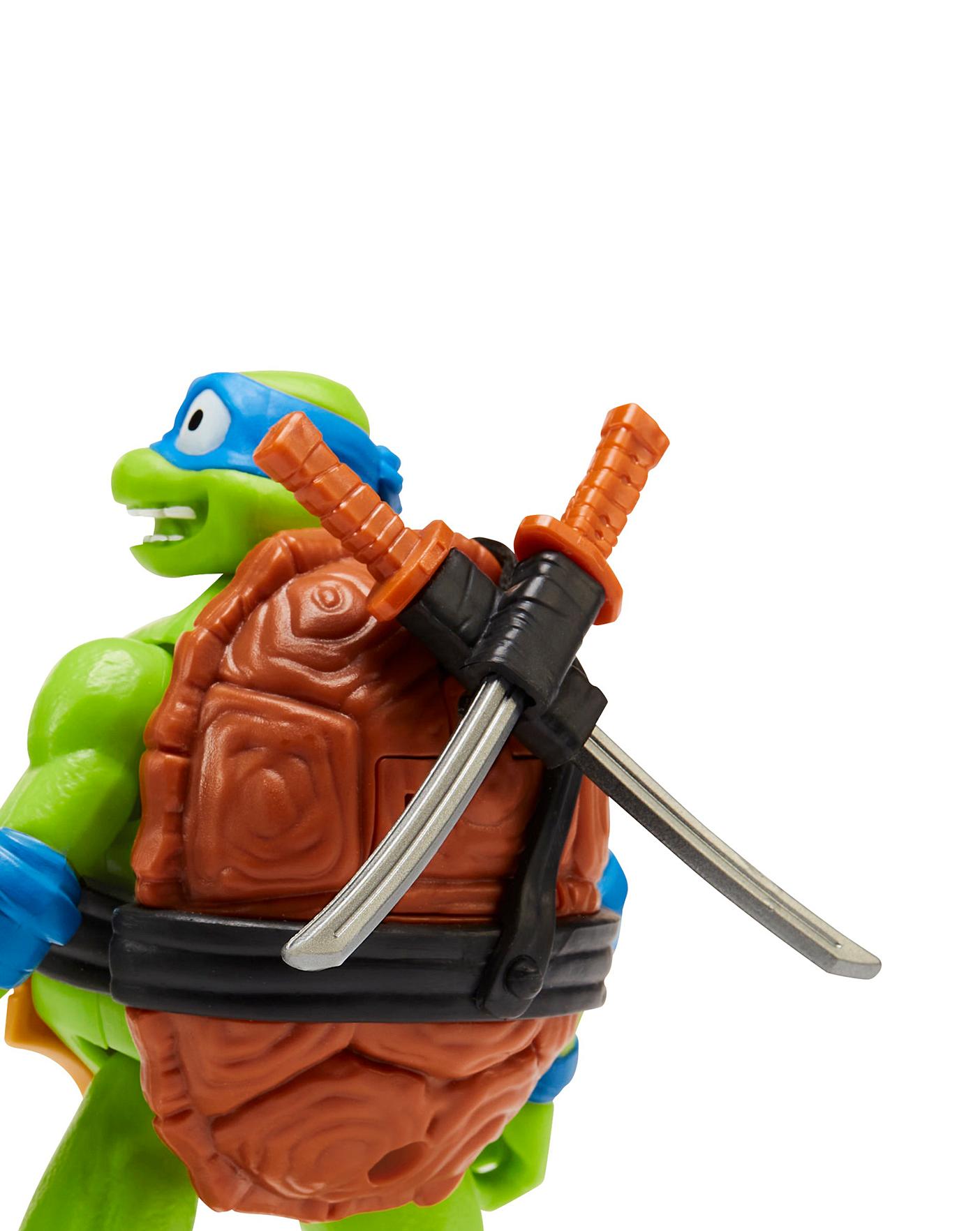 Teenage Mutant Ninja Turtles: Mutant Mayhem 5.5 Leonardo Deluxe Ninja Shouts Figure by Playmates Toys