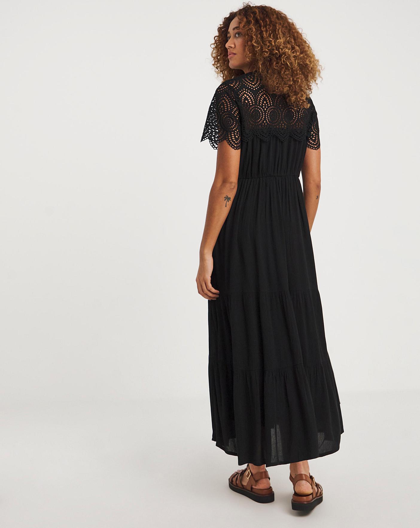 Crinkle Crochet Trim Smock Dress | Ambrose Wilson