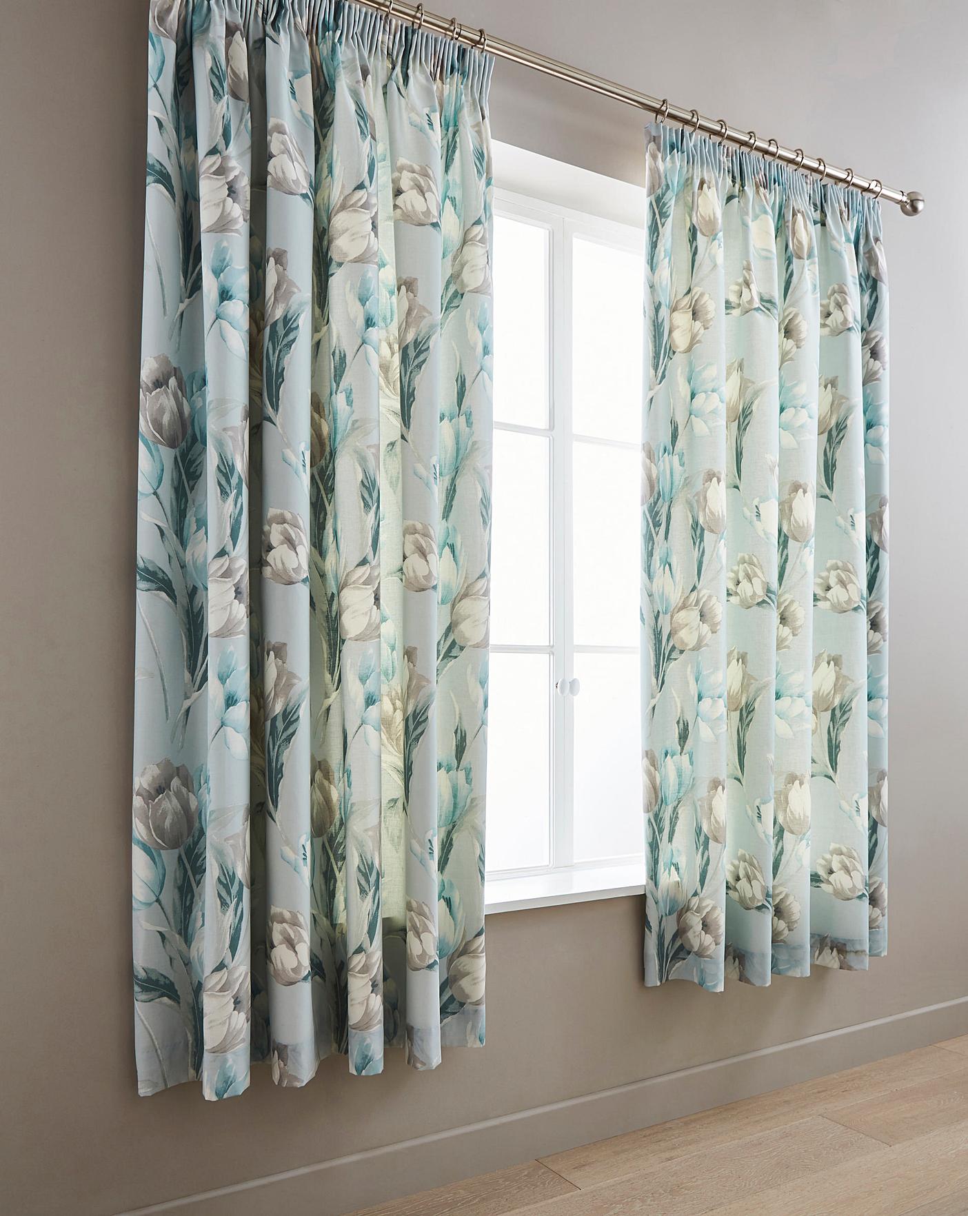 Tulip Duck Egg Curtains J D Williams