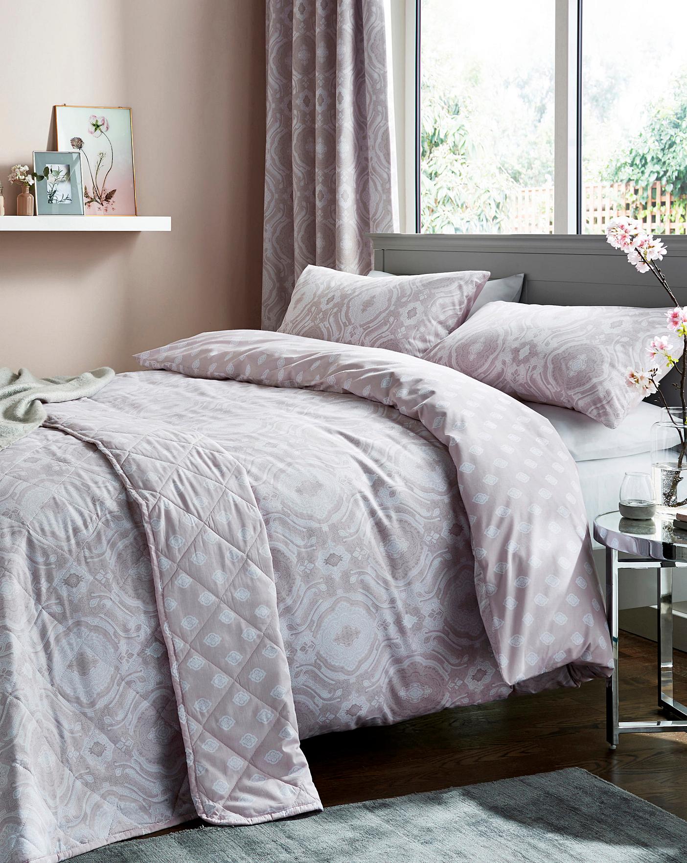 Alford Blush Duvet Cover Set J D Williams