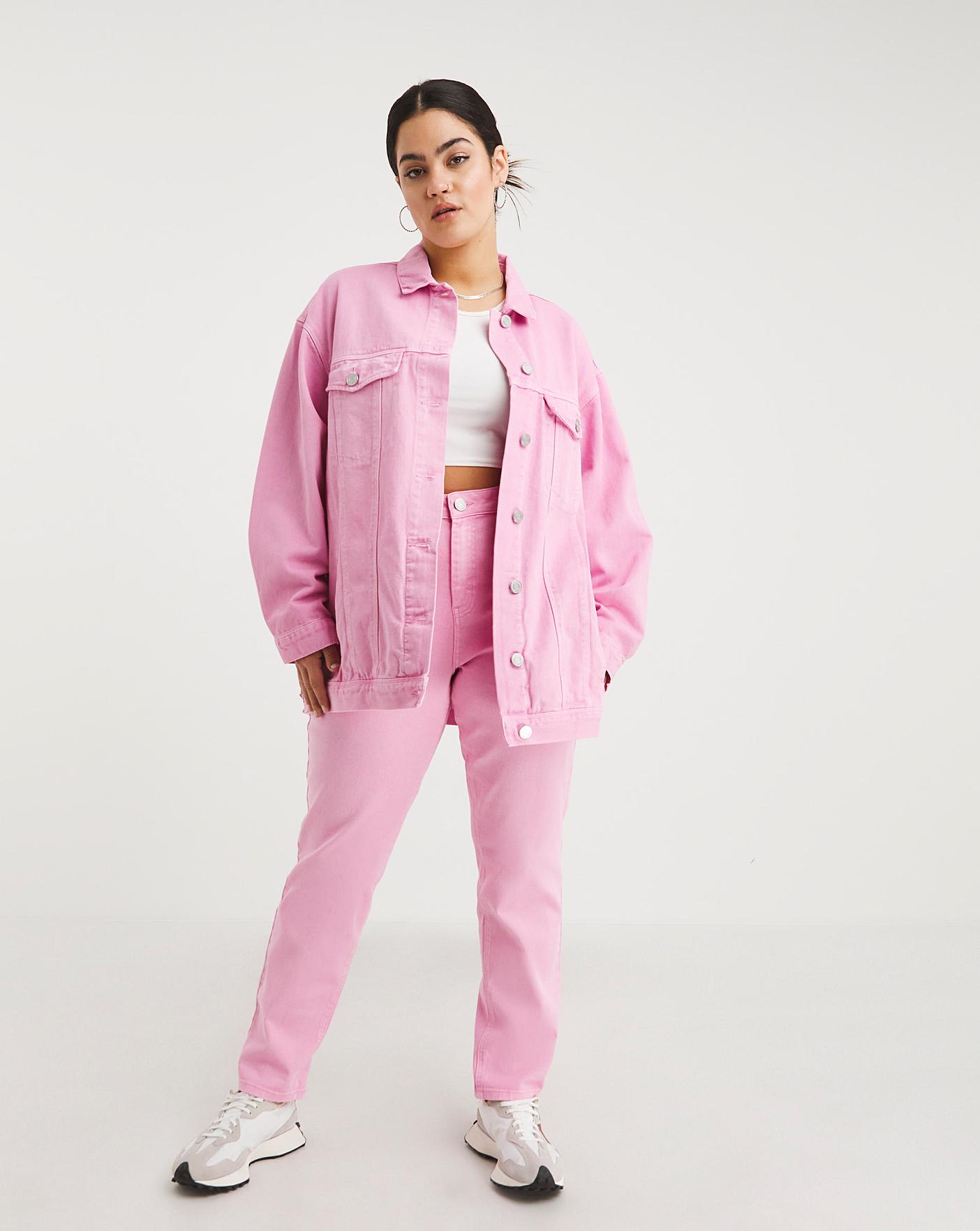 Topshop pink best sale denim jacket