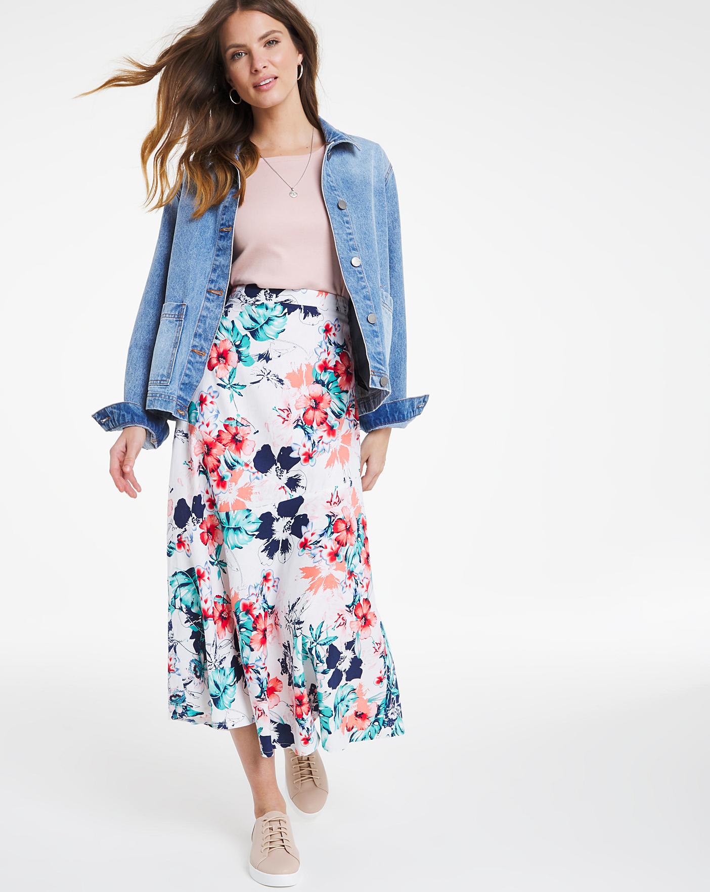 Loft floral clearance maxi skirt