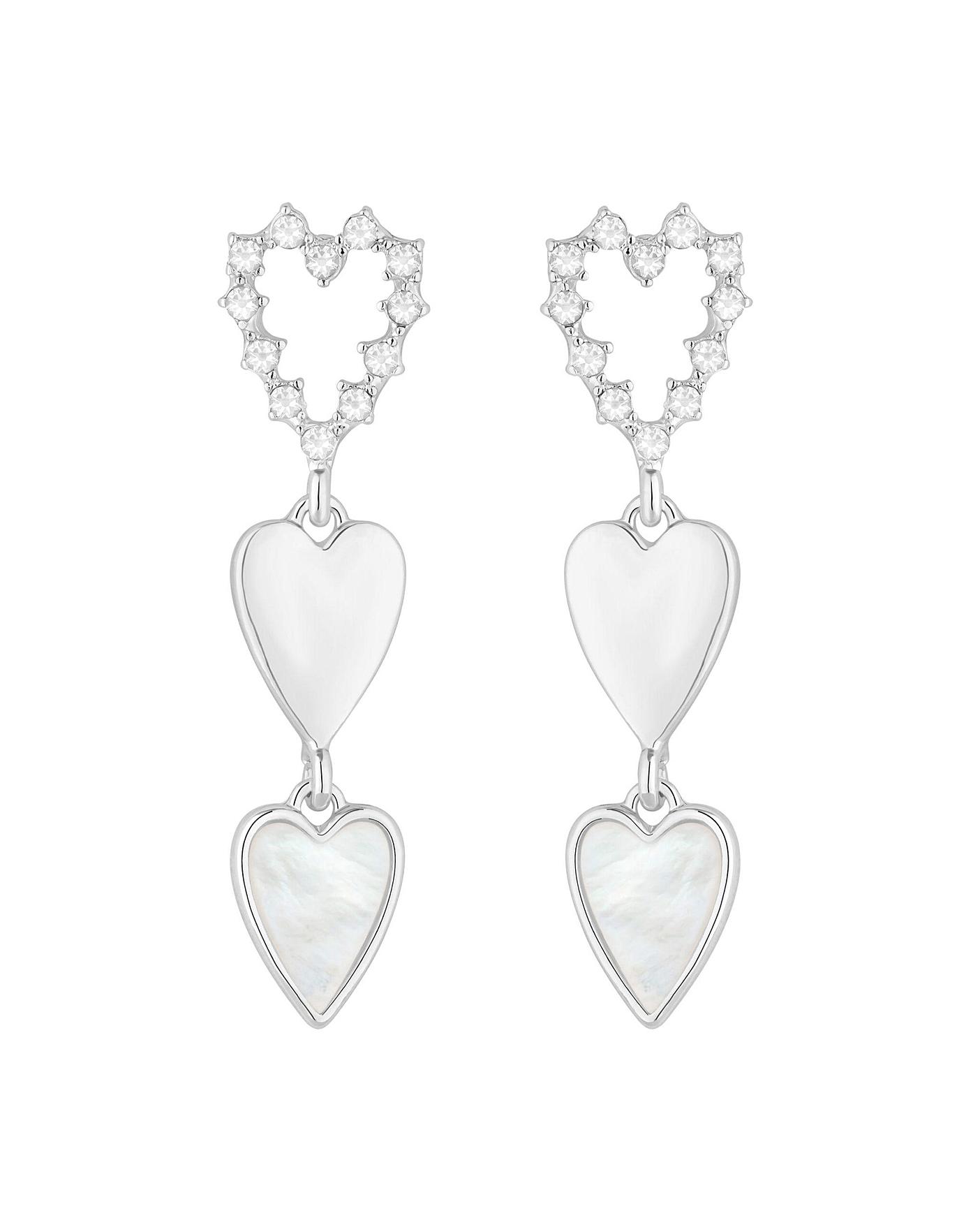 lipsy heart earrings