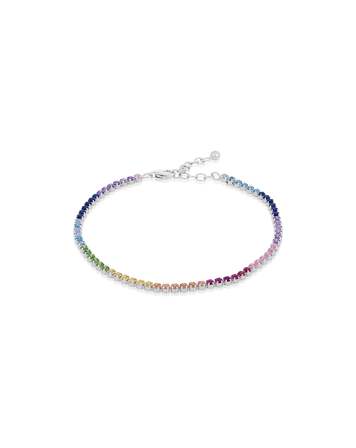 Silver rainbow clearance bracelet