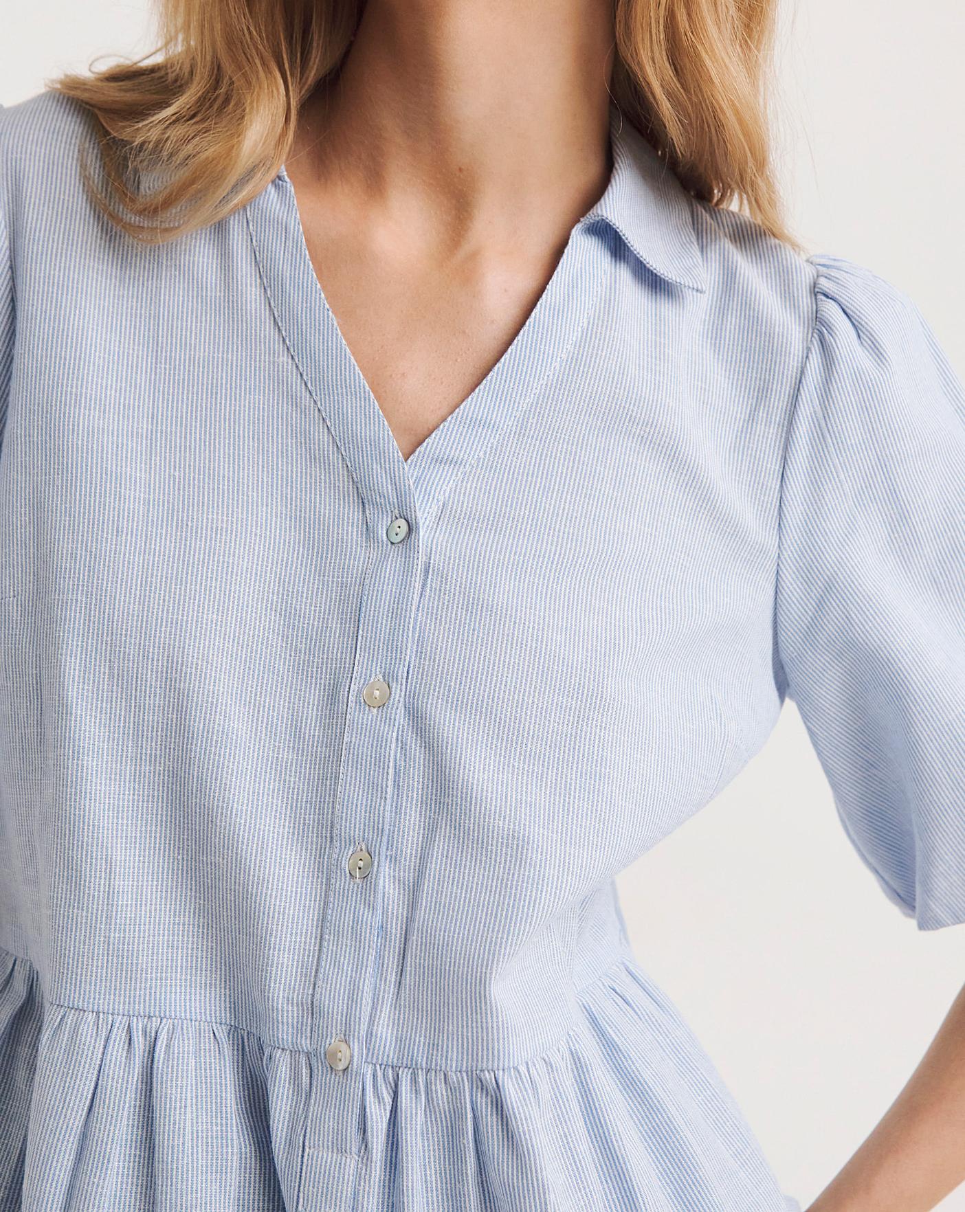 Tiered V Neck Shirt J D Williams