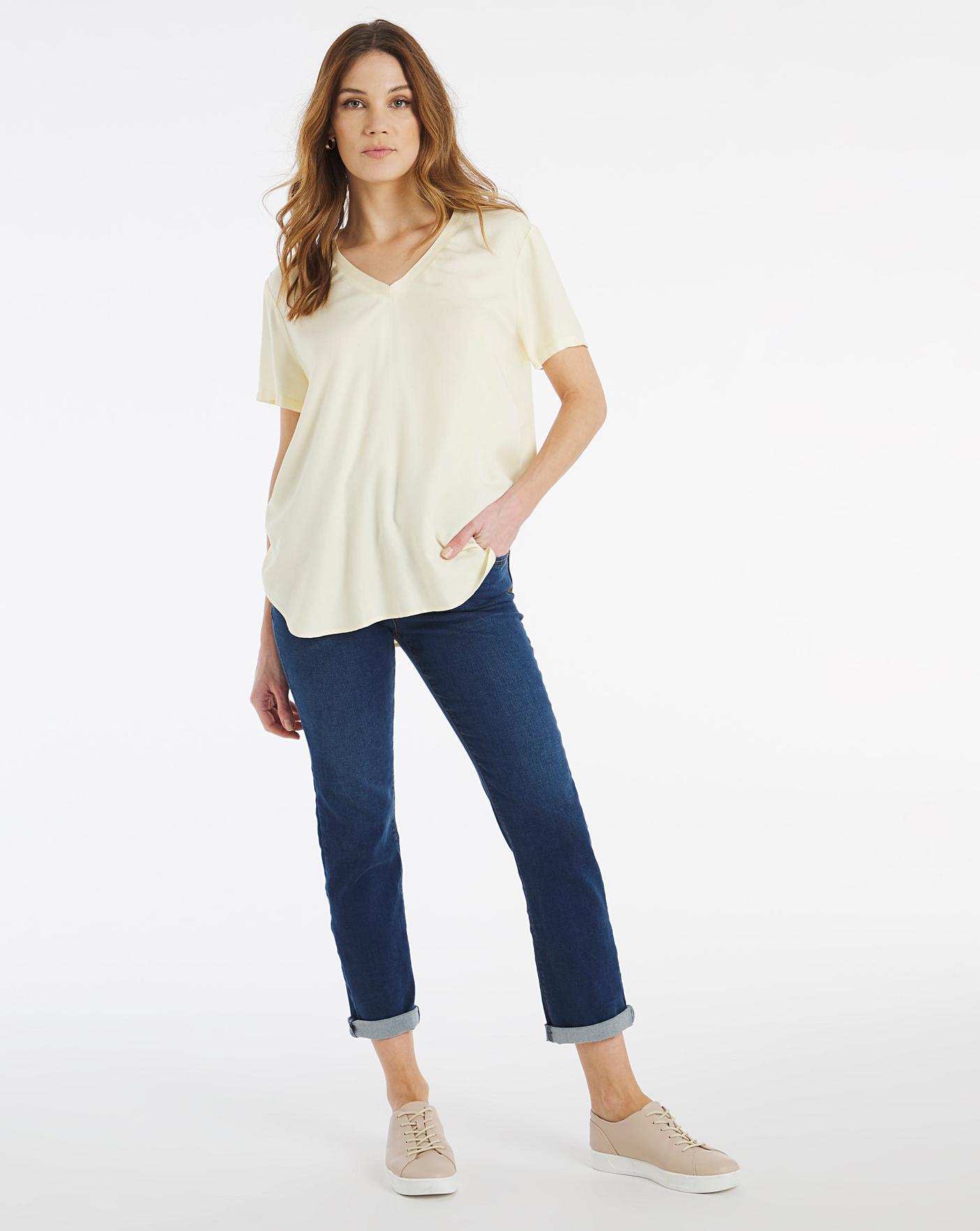 Julipa V Neck Peach Touch Blouse | Ambrose Wilson