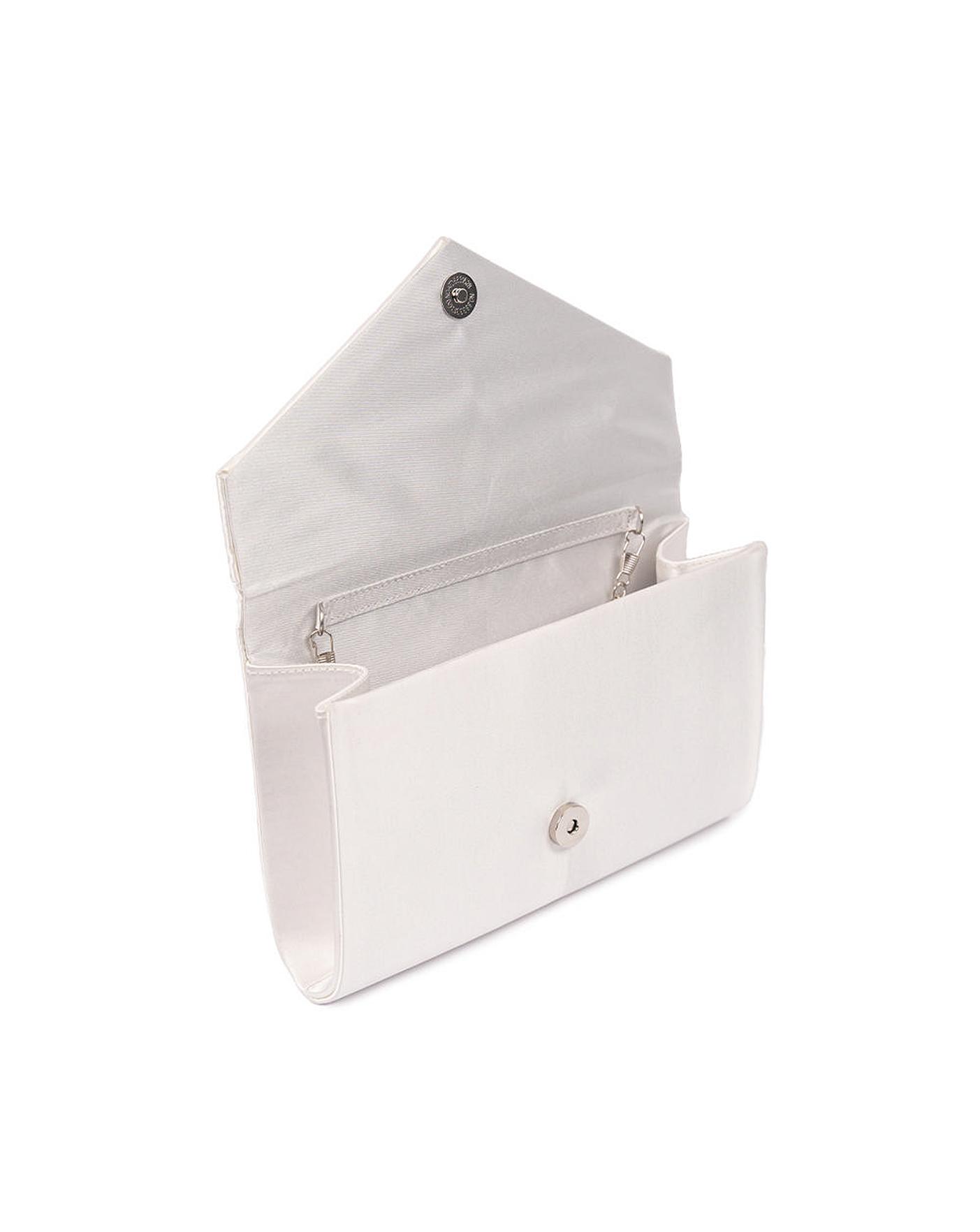 Large white clutch bag sales
