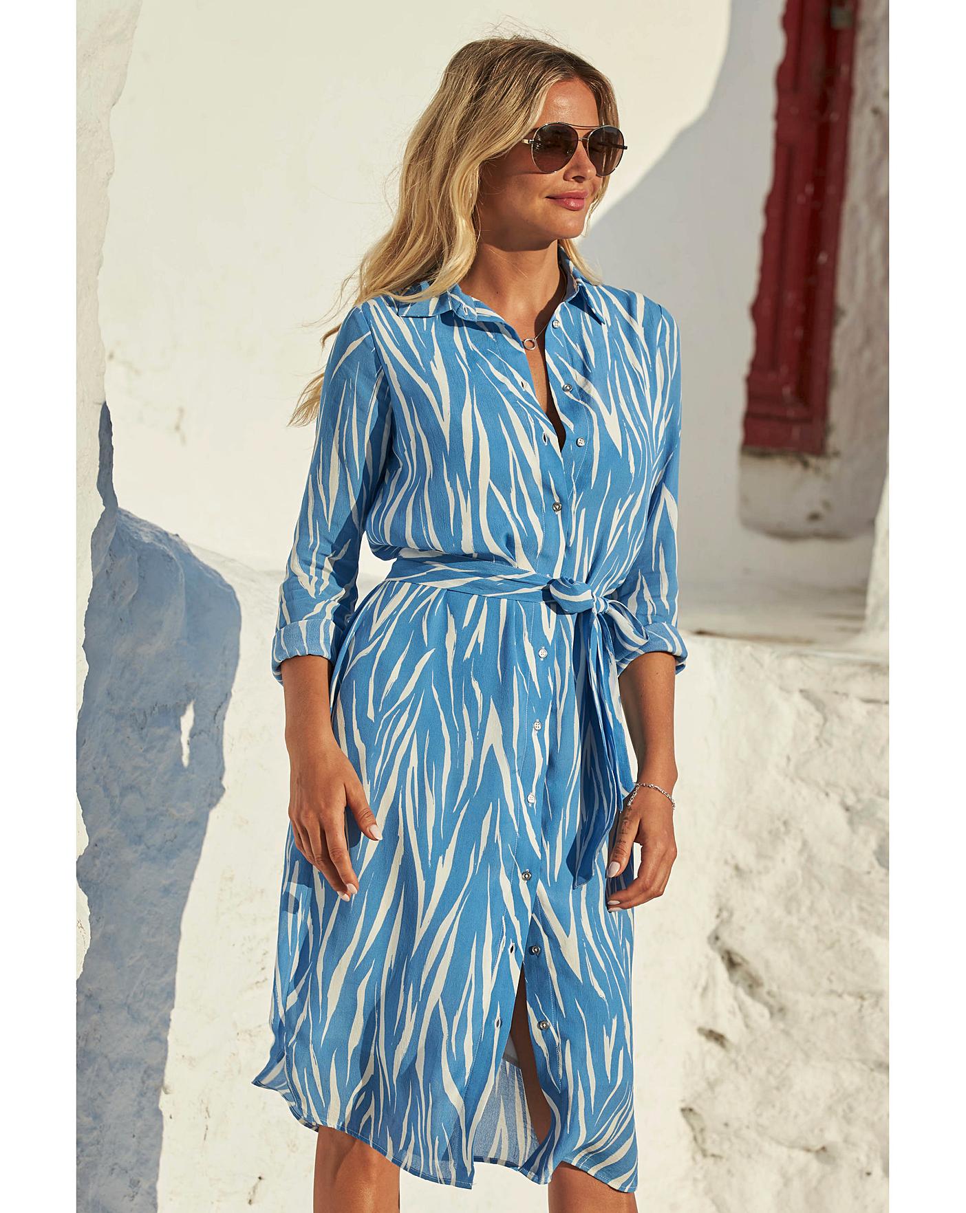 Sosandar Belted Midi Shirt Dress | J D Williams