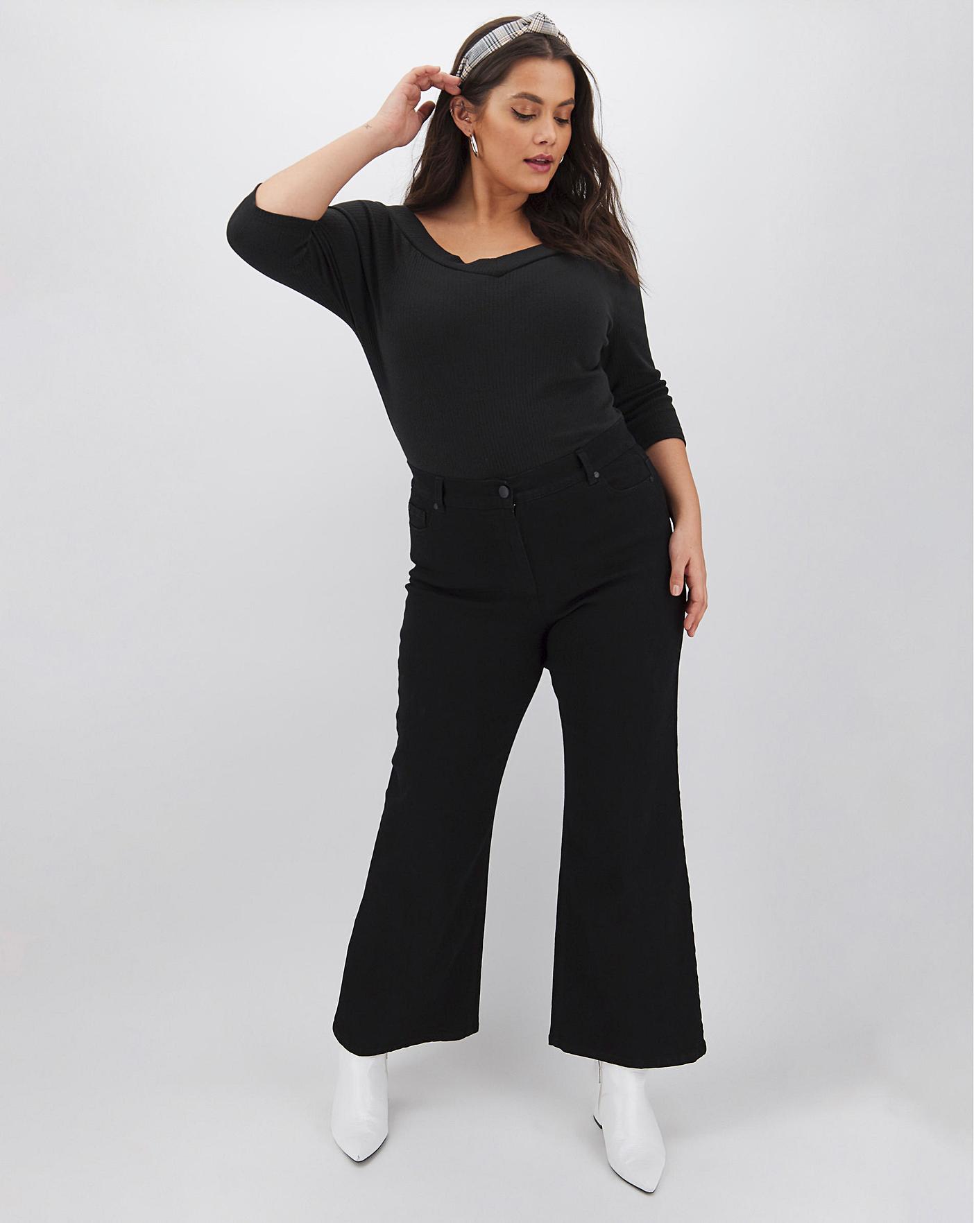 wide leg jeans short length