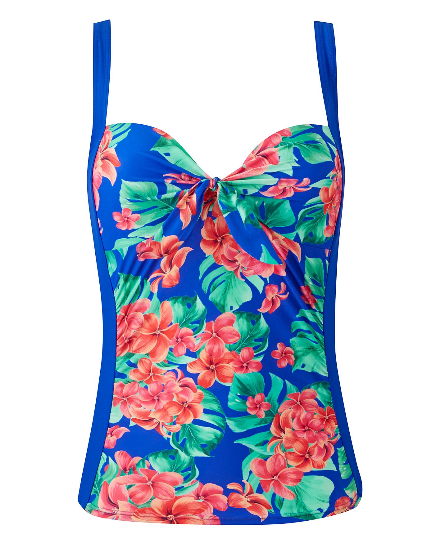 Beach to Beach Tropical Tankini Top | J D Williams