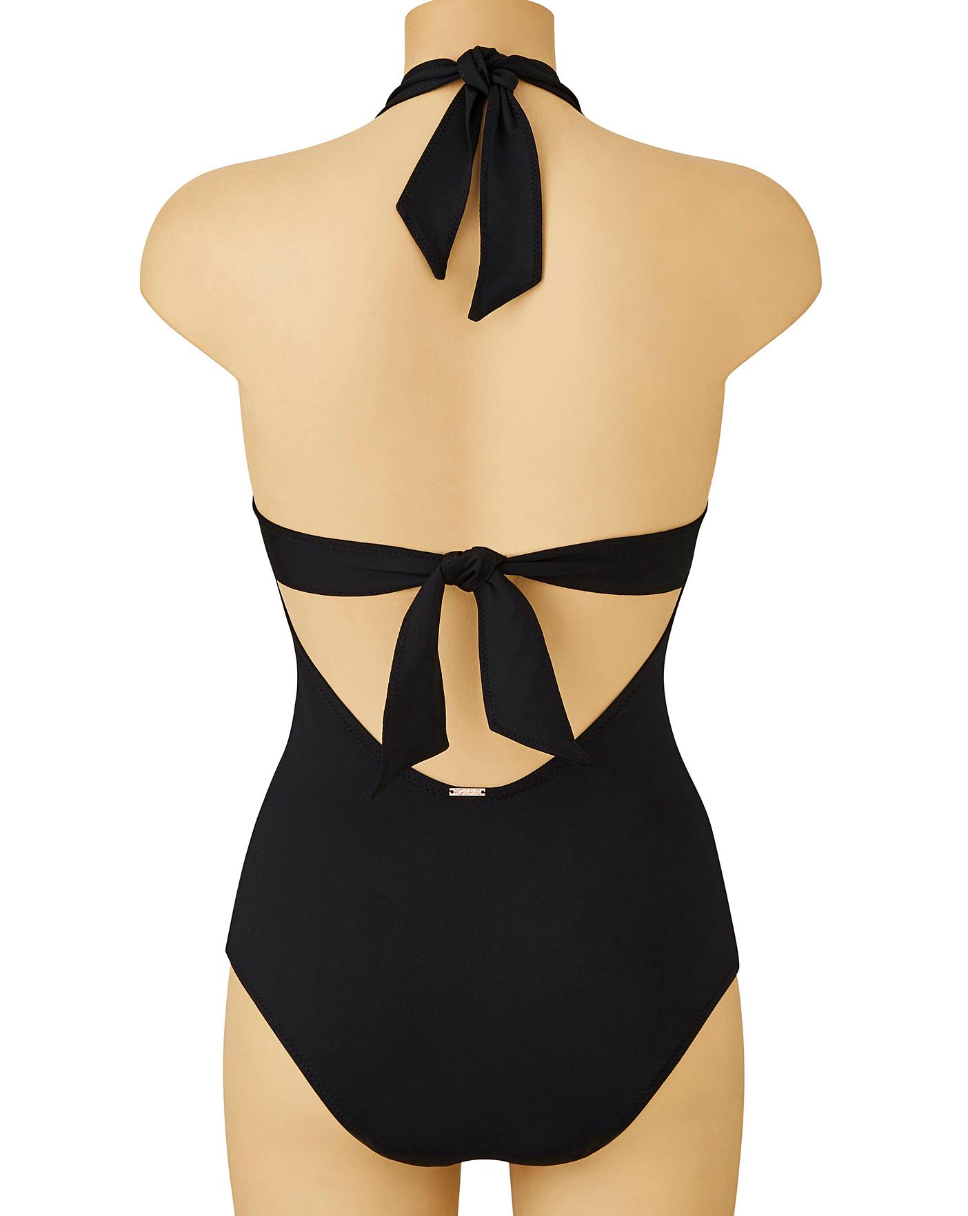 Figleaves Curve Stud Plunge Swimsuit Simply Be