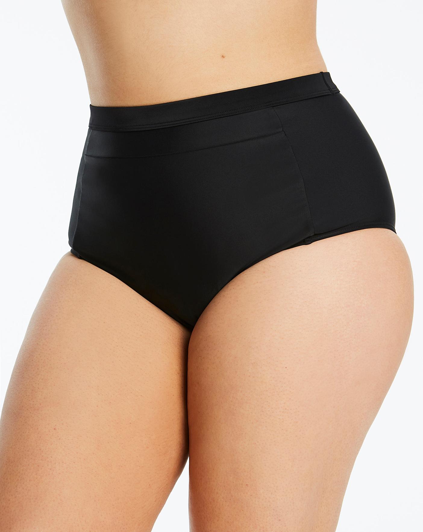 cheap black high waisted bikini bottoms