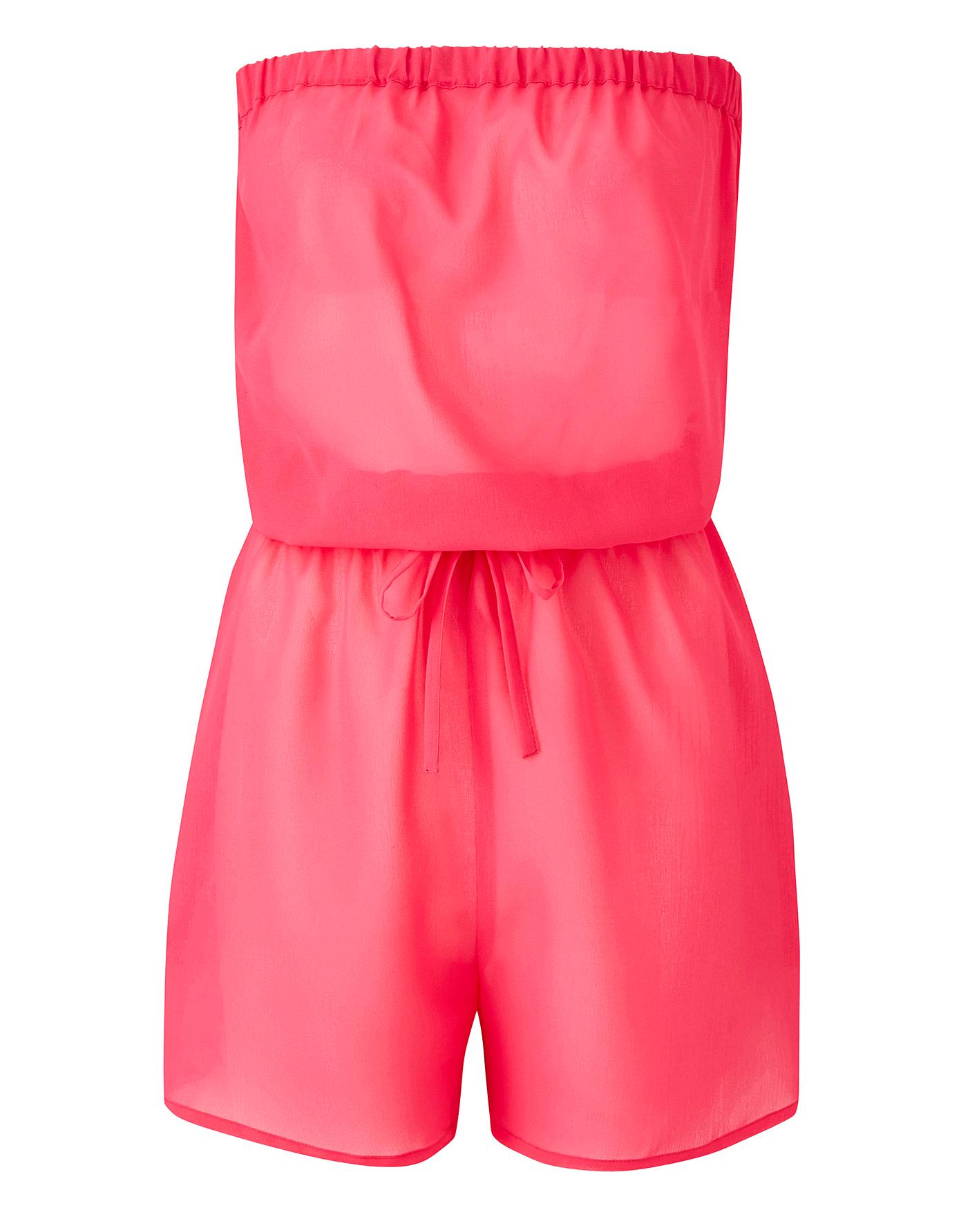 Simply Yours Pink Beach Playsuit | Crazy Clearance