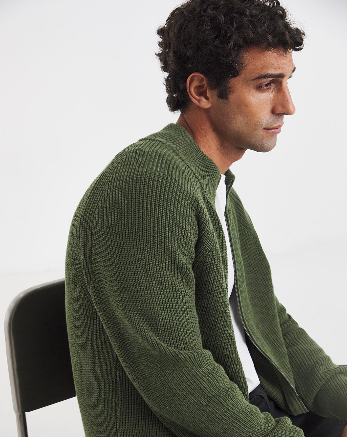 Fisherman Knitted Zip Through Cardigan | Oxendales
