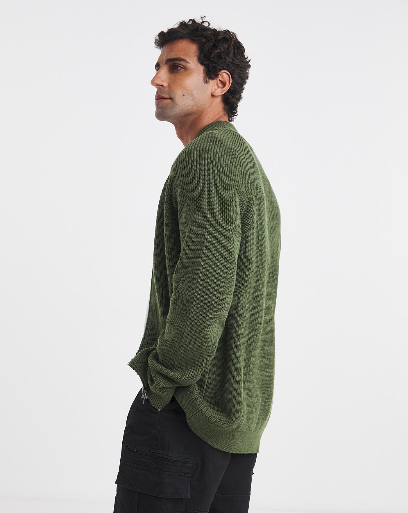 Fisherman Knitted Zip Through Cardigan | Oxendales