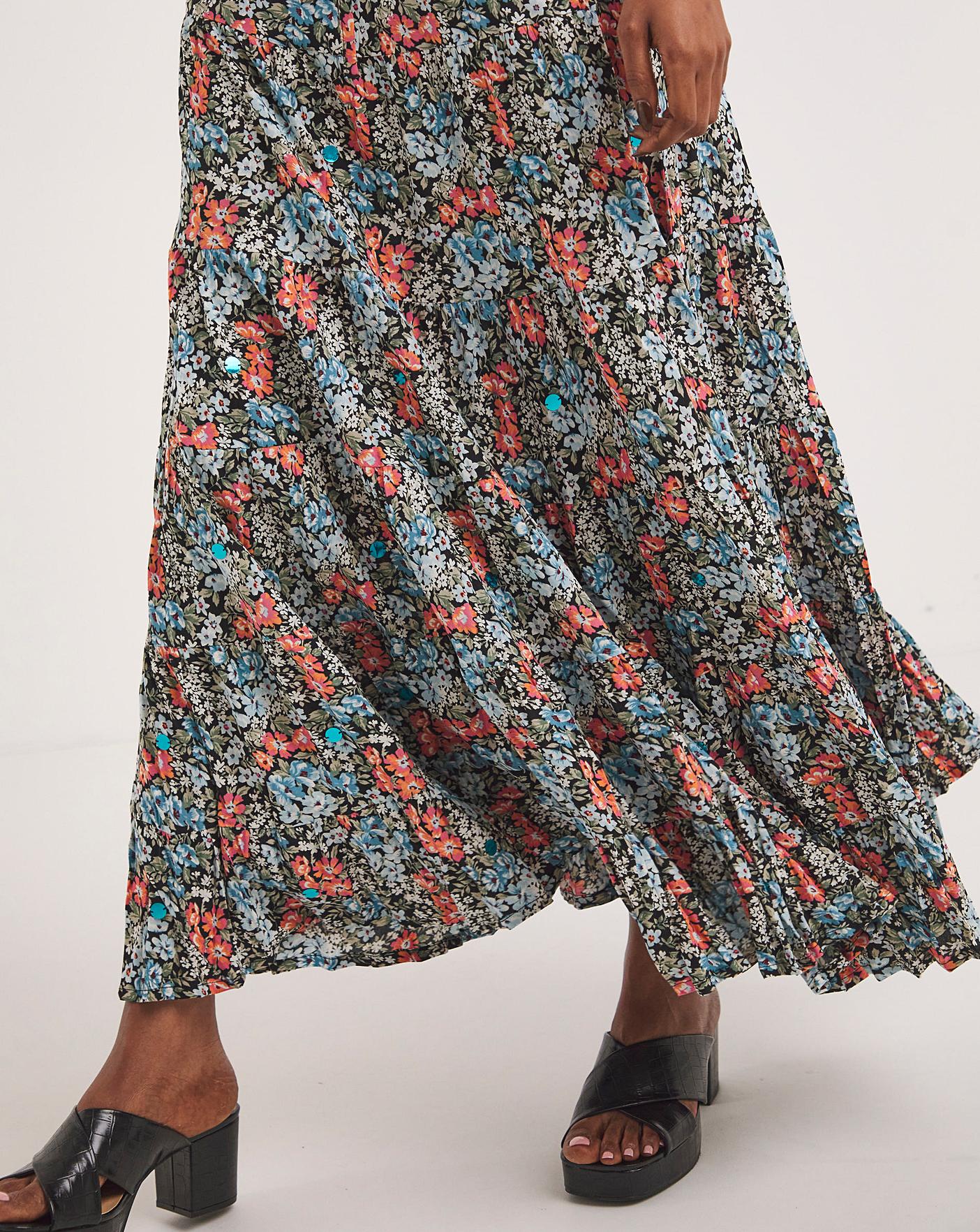 Joe Browns Floral Sequin Boho Maxi Skirt | Ambrose Wilson