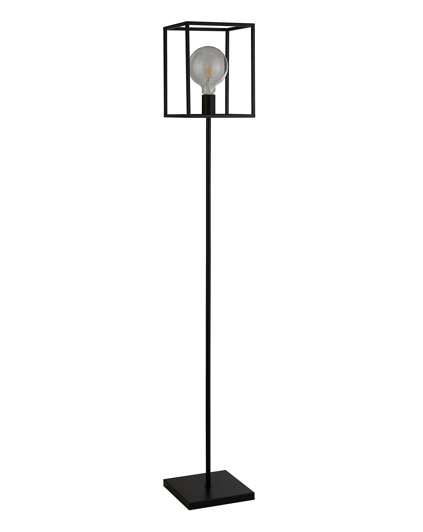 Black Cage Floor Lamp Simply Be
