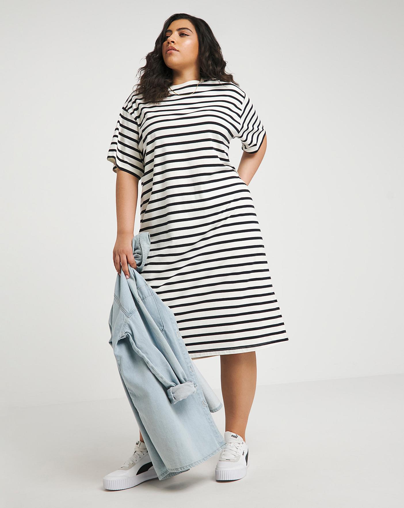 Plus size white tee shirt dress hotsell