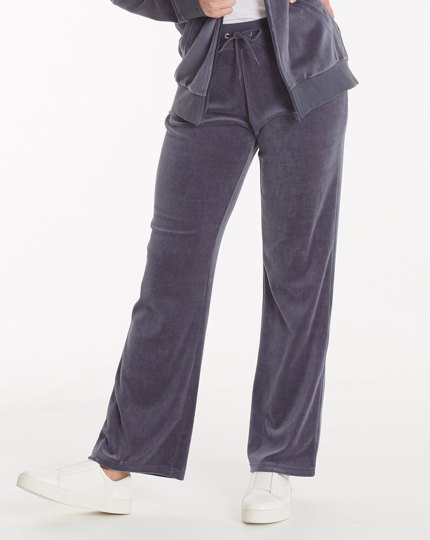 flared velour joggers