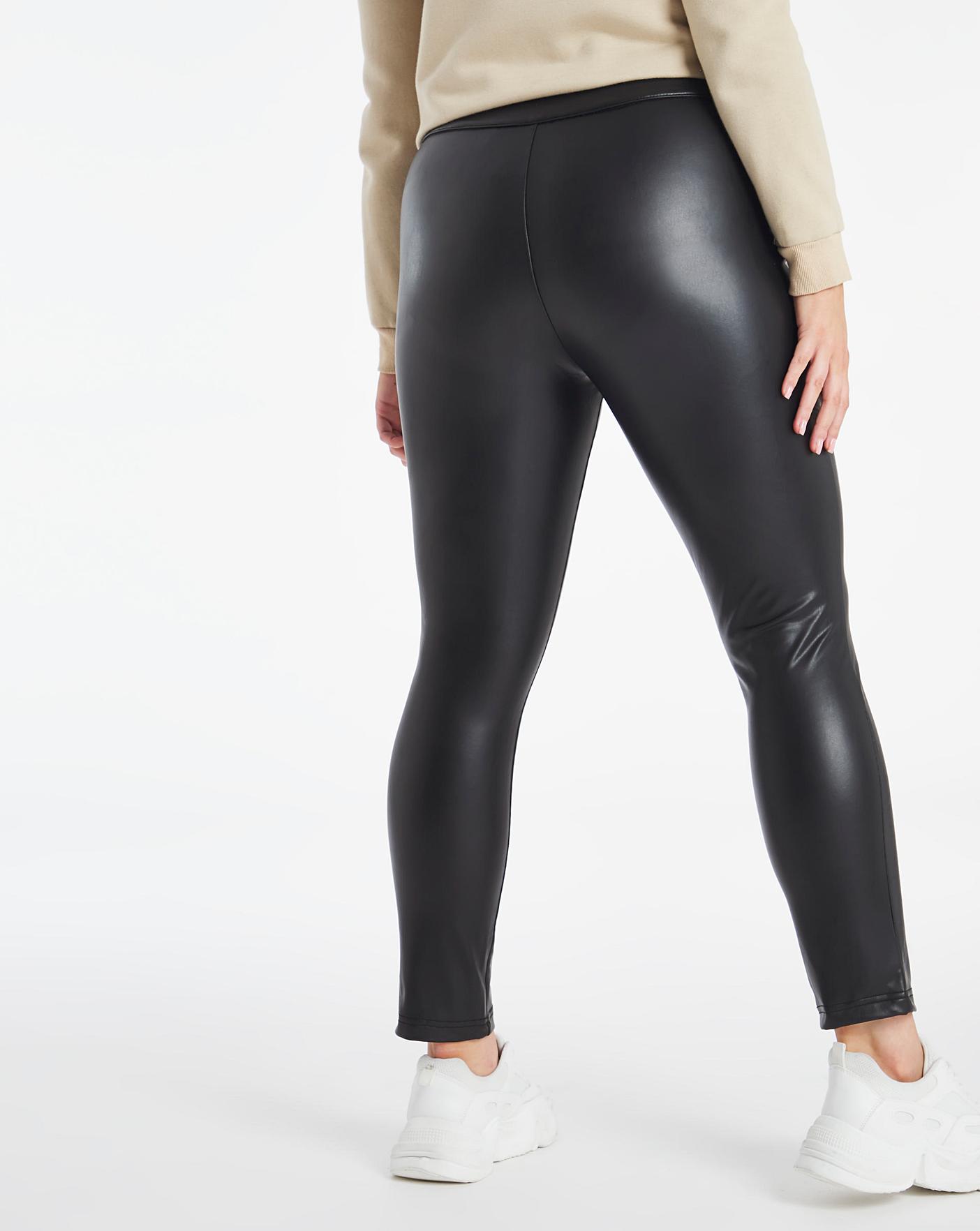High Waist Faux Leather PU Leggings | Simply Be