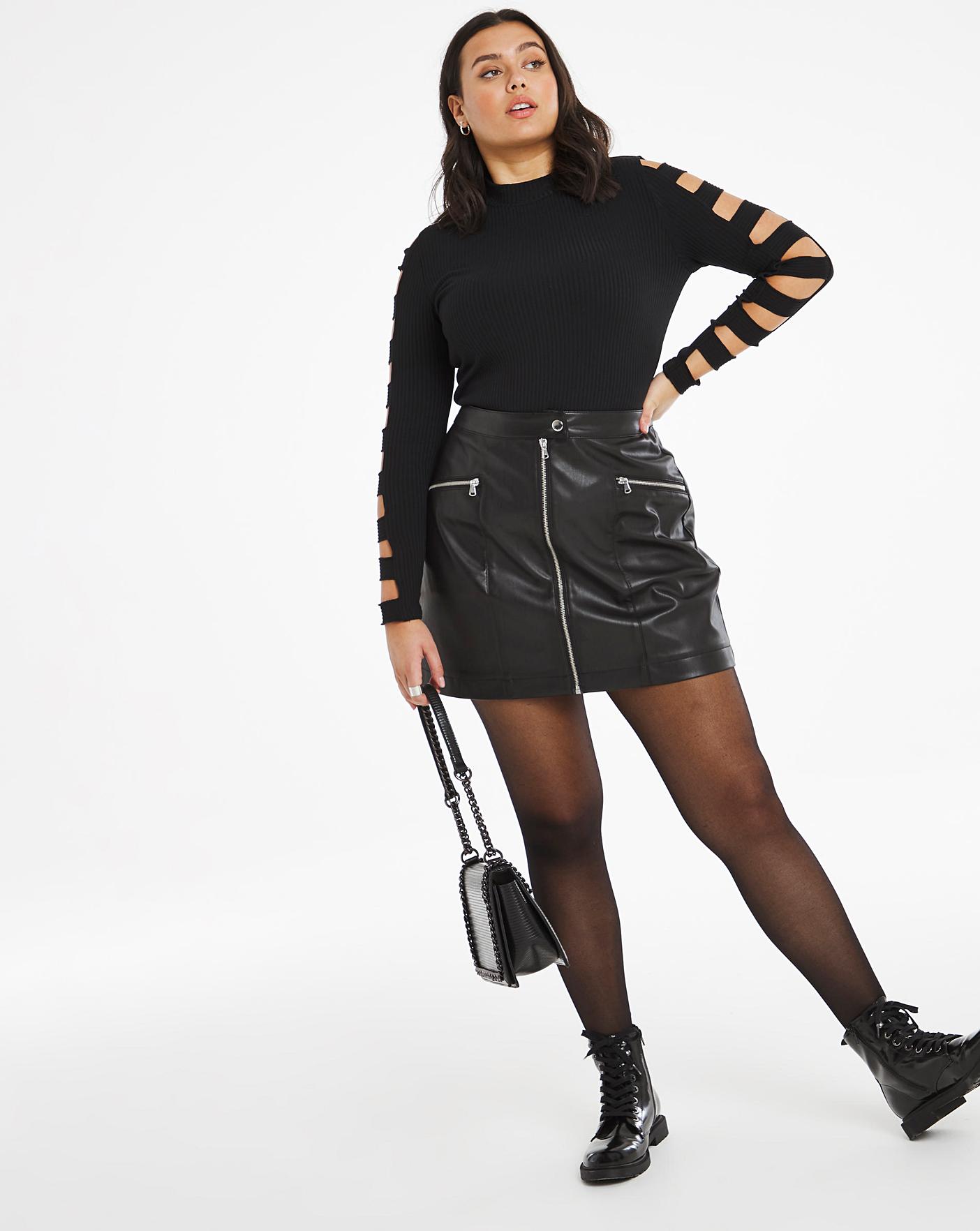 mini pencil skirt zipper