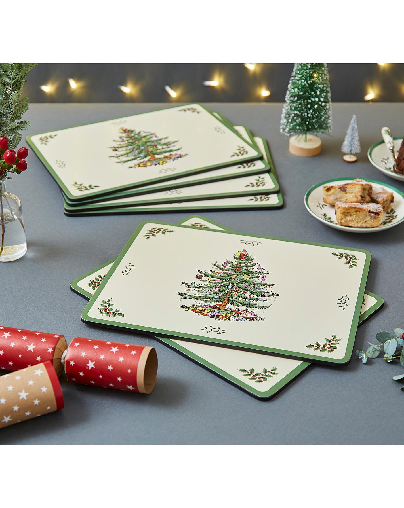 Spode Christmas Tree Placemats Set of 6 J D Williams