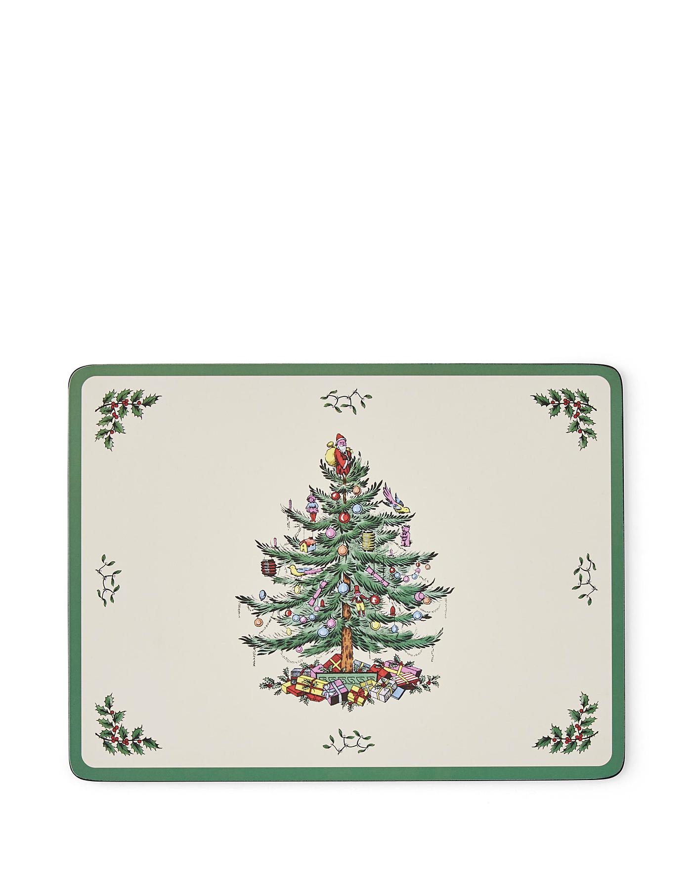 Spode Christmas Tree Placemats Set of 6 J D Williams