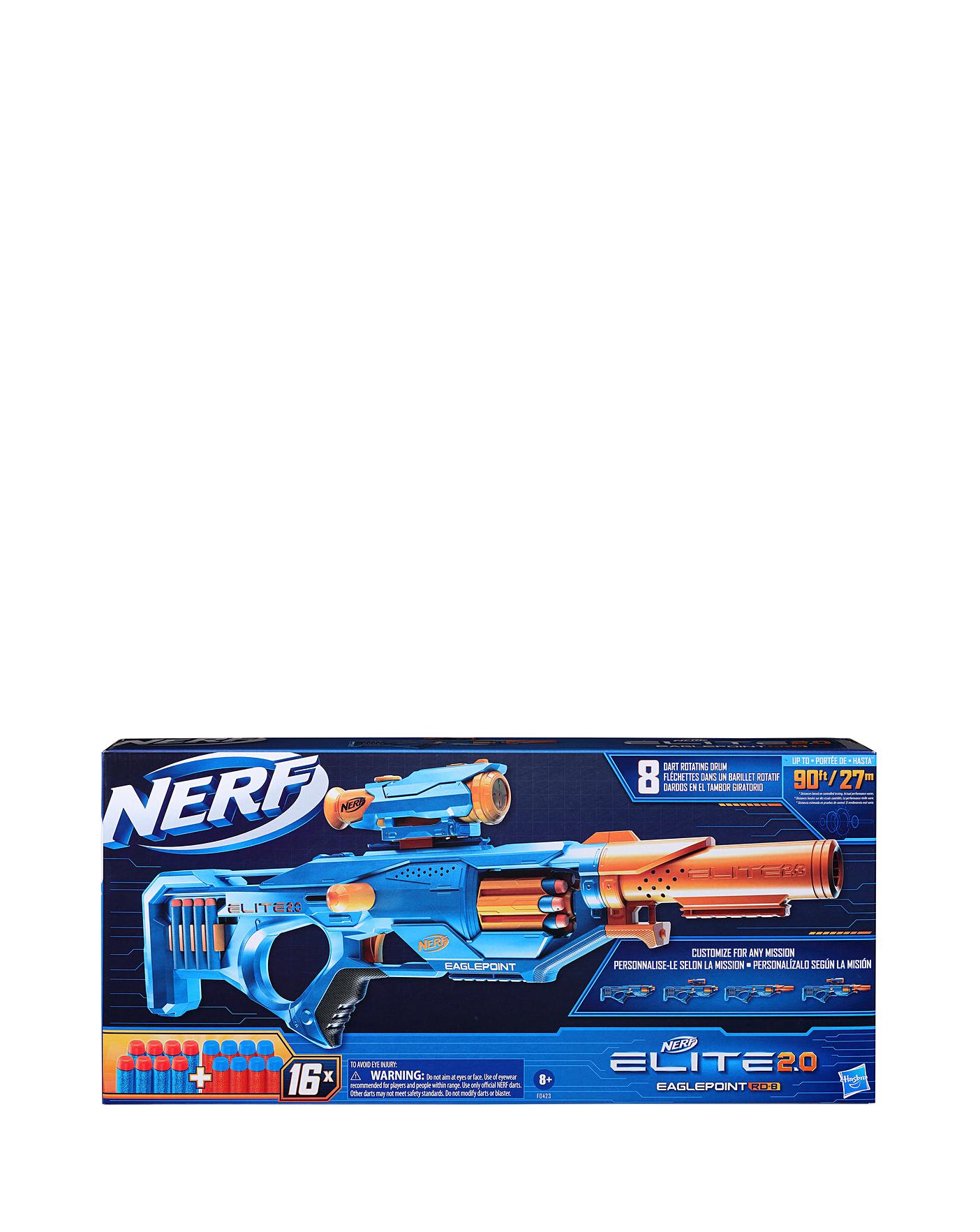 Nerf Elite 2.0 Eaglepoint RD-8 Toy Blaster, 16 Nerf Darts