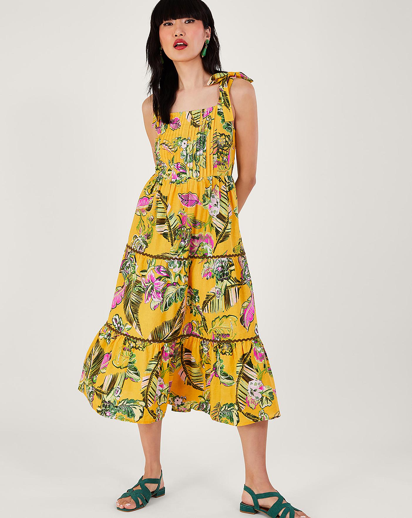 Monsoon Botanical Print Tiered Sundress | J D Williams