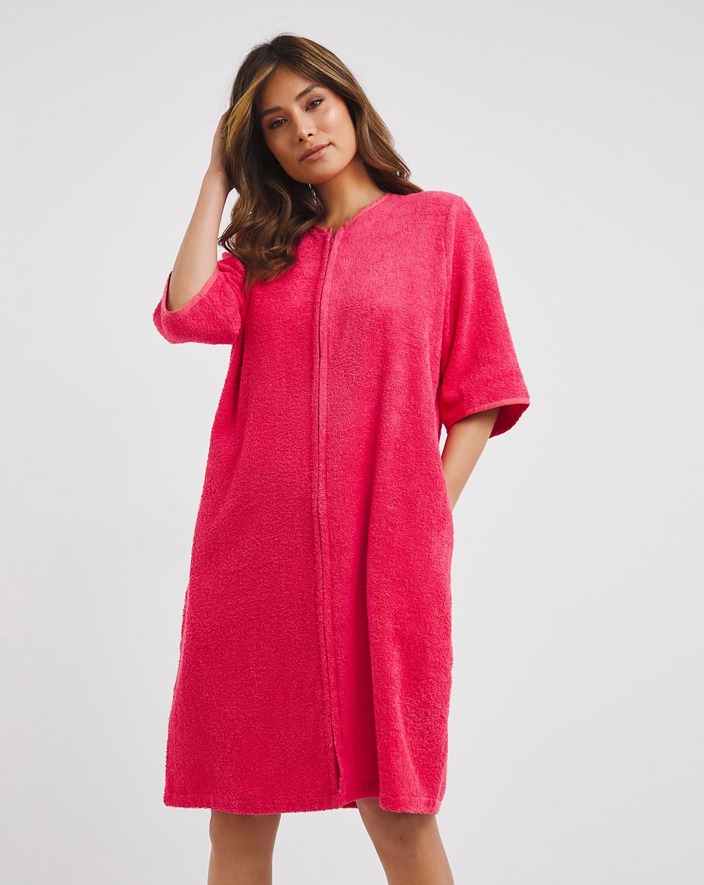 pretty secrets towelling zip gown