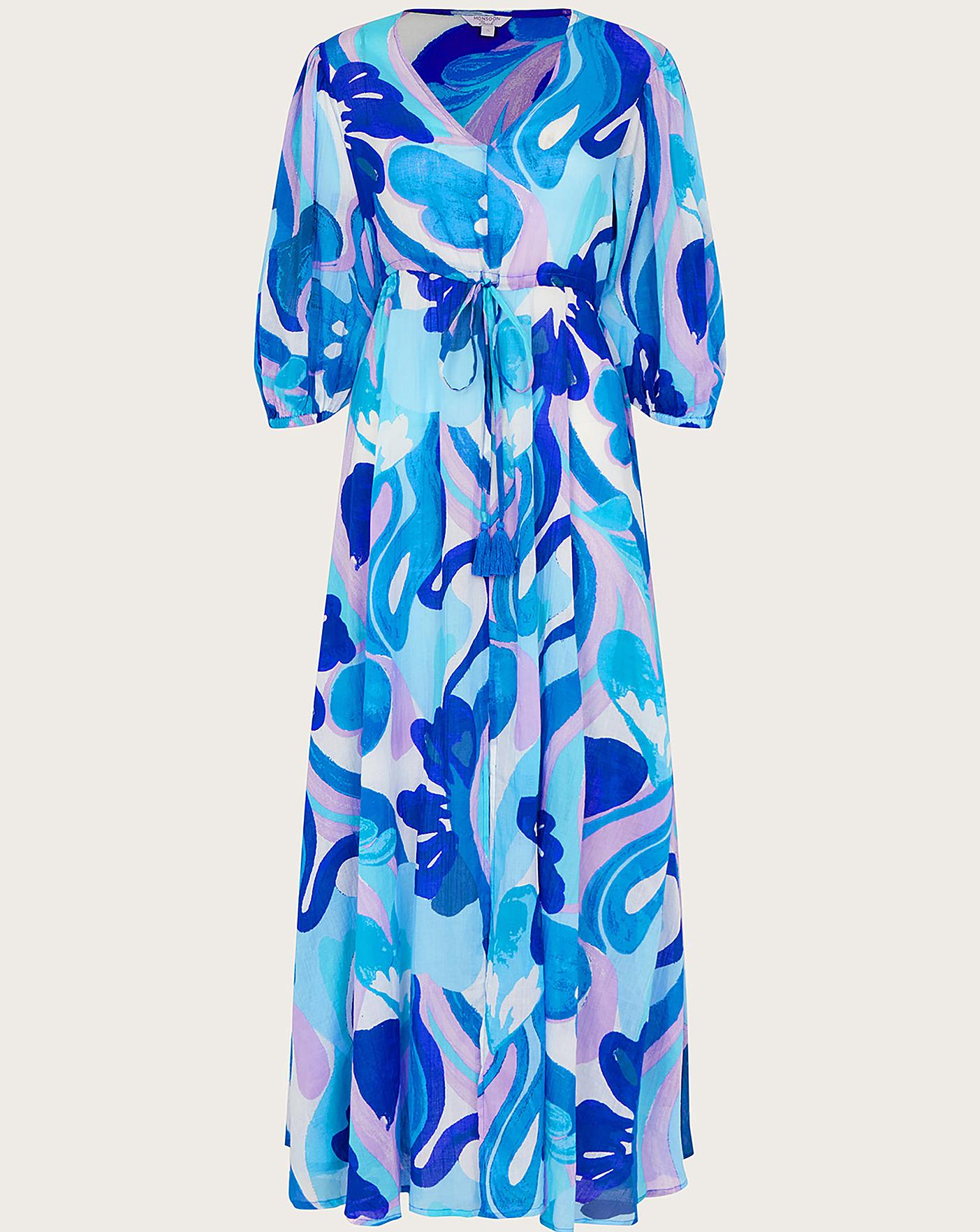 Monsoon Swirl Print Maxi Dress J D Williams