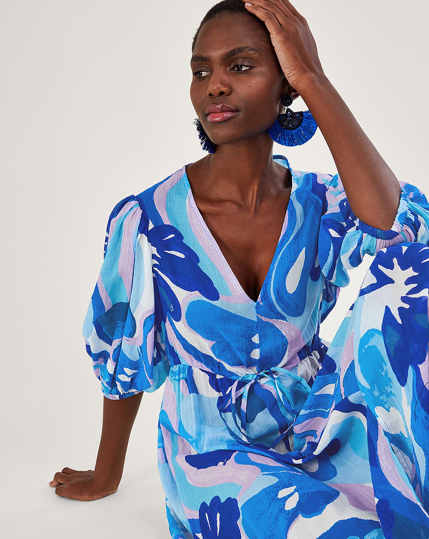 Monsoon Swirl Print Maxi Dress J D Williams