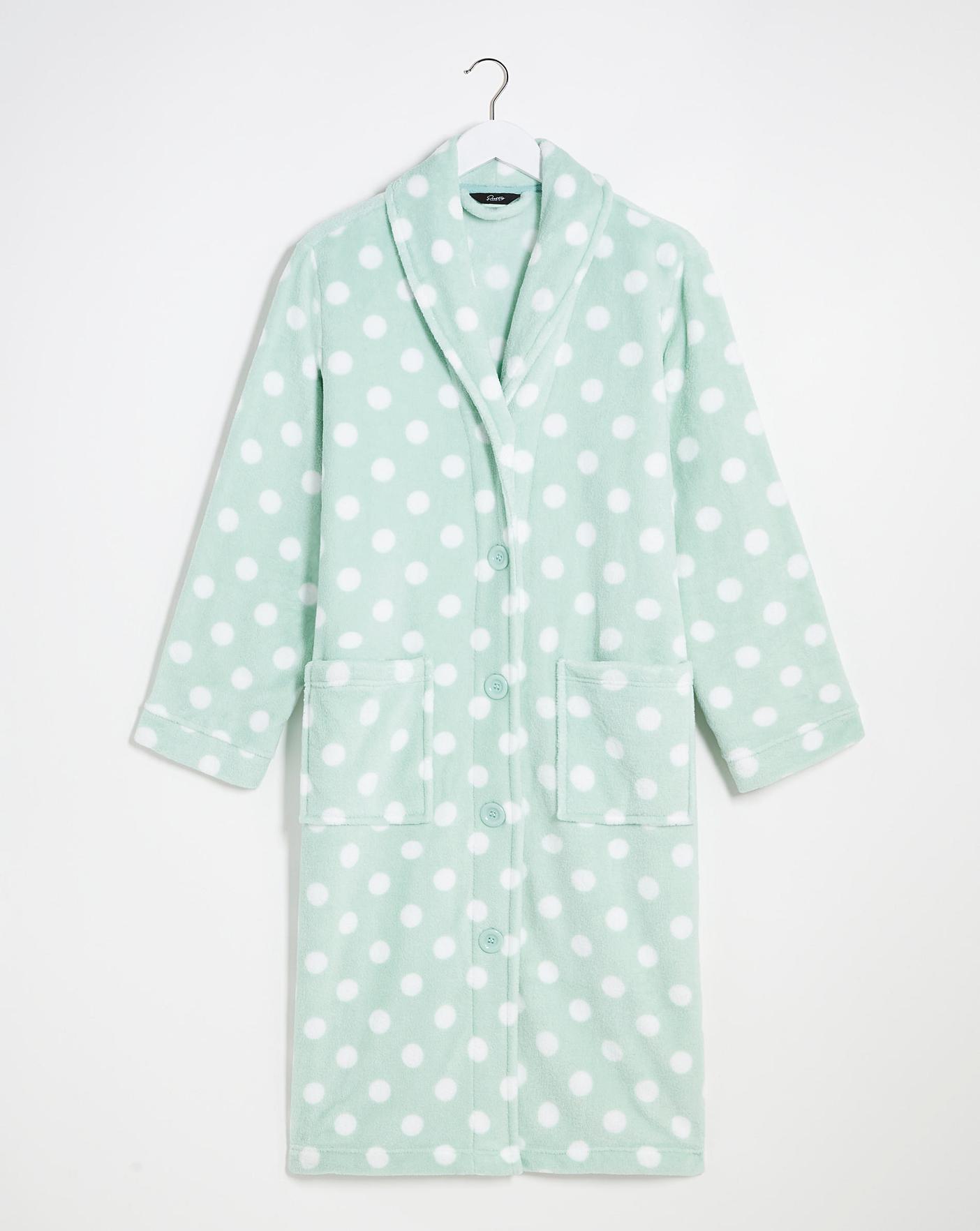 Pretty Secrets Button Fleece Gown Crazy Clearance