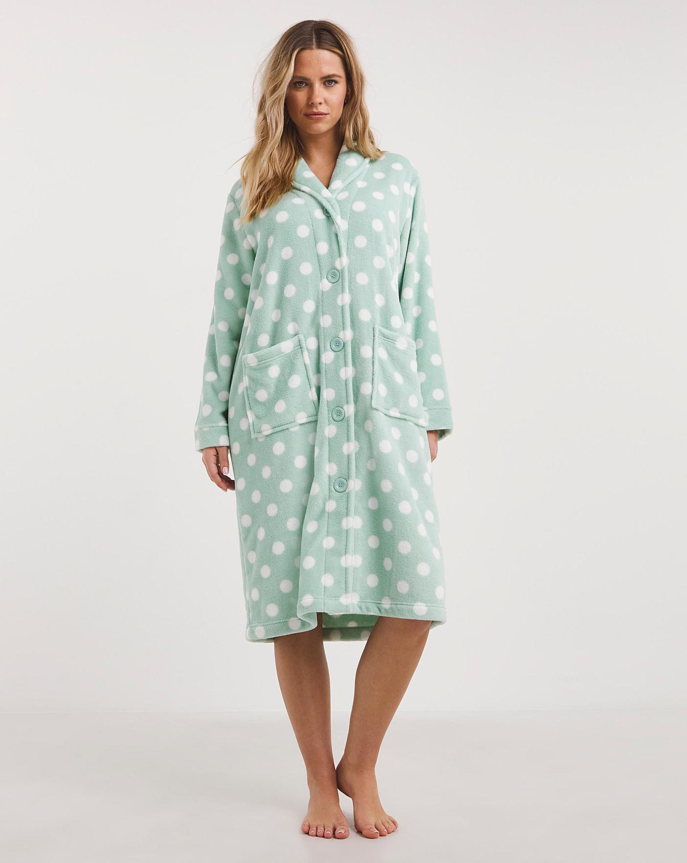 Pretty Secrets Button Fleece Gown Crazy Clearance