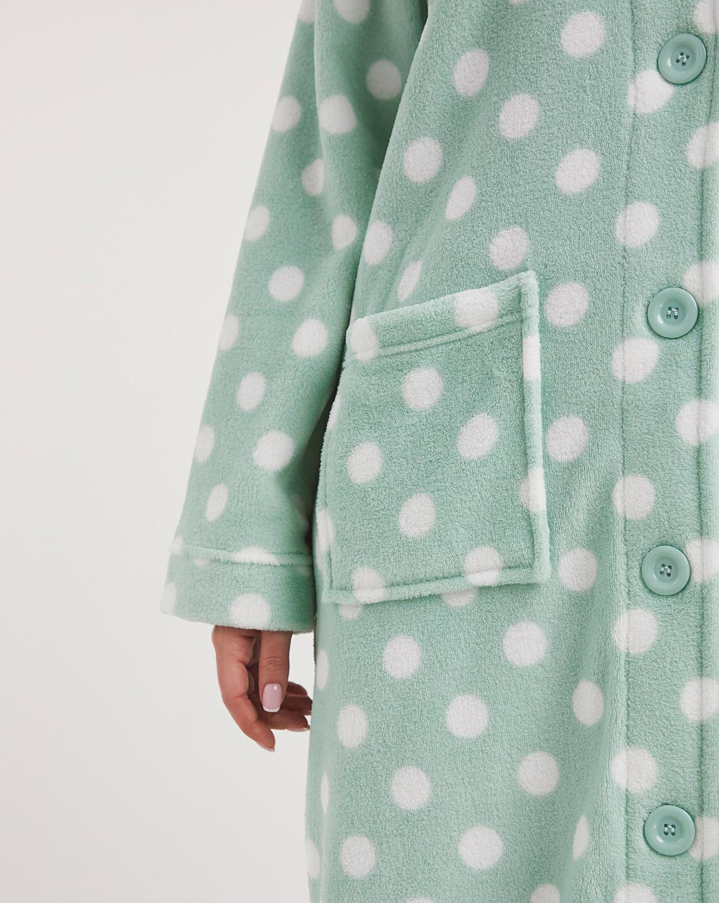 Pretty Secrets Button Fleece Gown Crazy Clearance