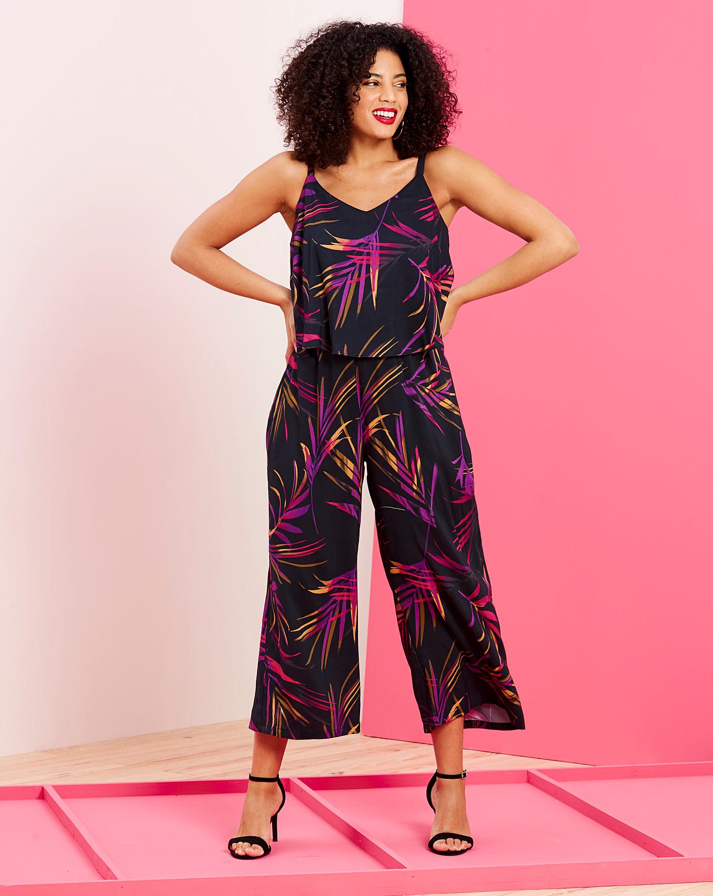 layered culotte jumpsuit