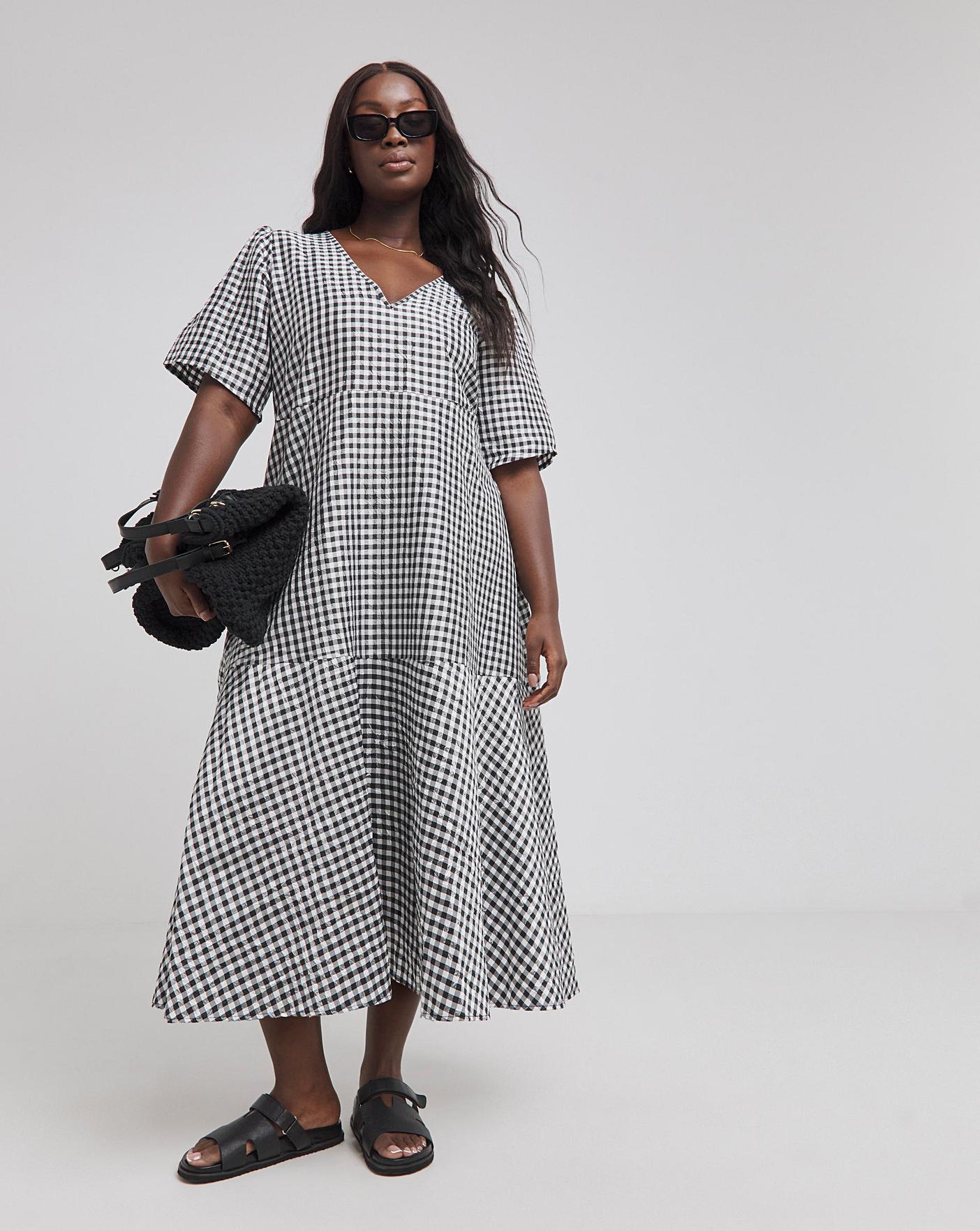 Gingham Midi Dress | Fashion World